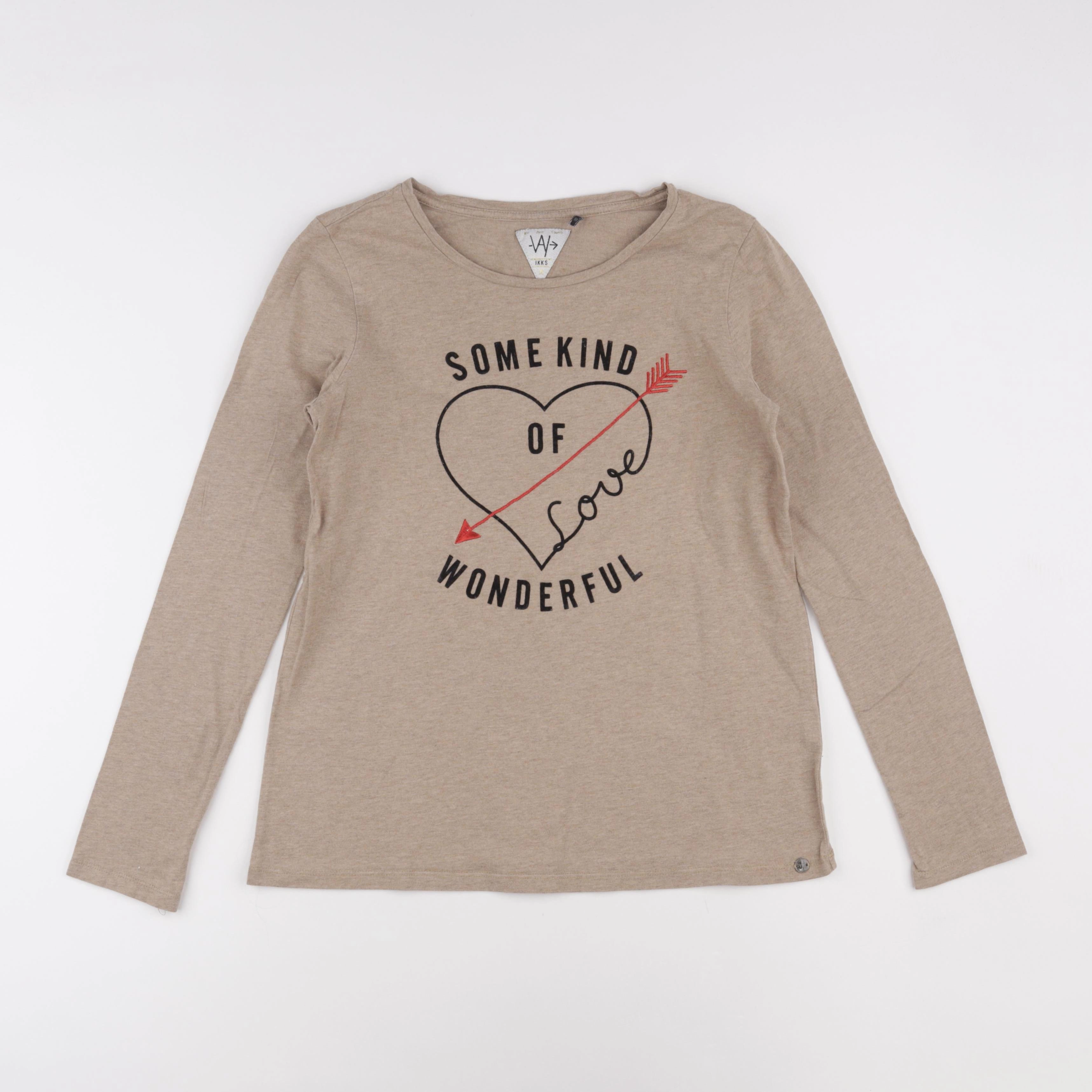 IKKS - tee-shirt beige - 16 ans