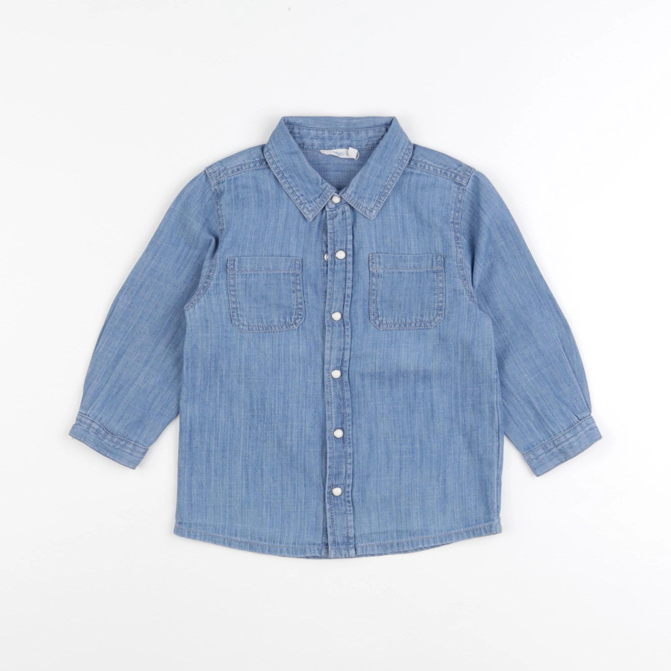 Boutchou - chemise bleu - 24 mois