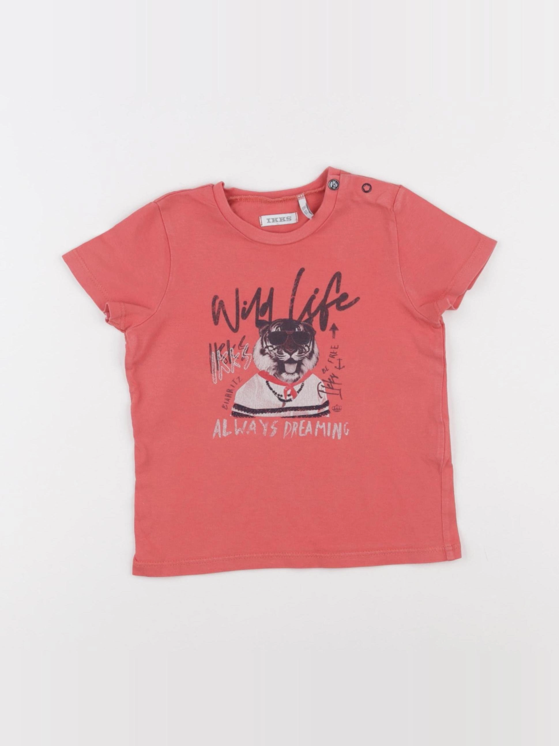 IKKS - tee-shirt rouge - 18 mois