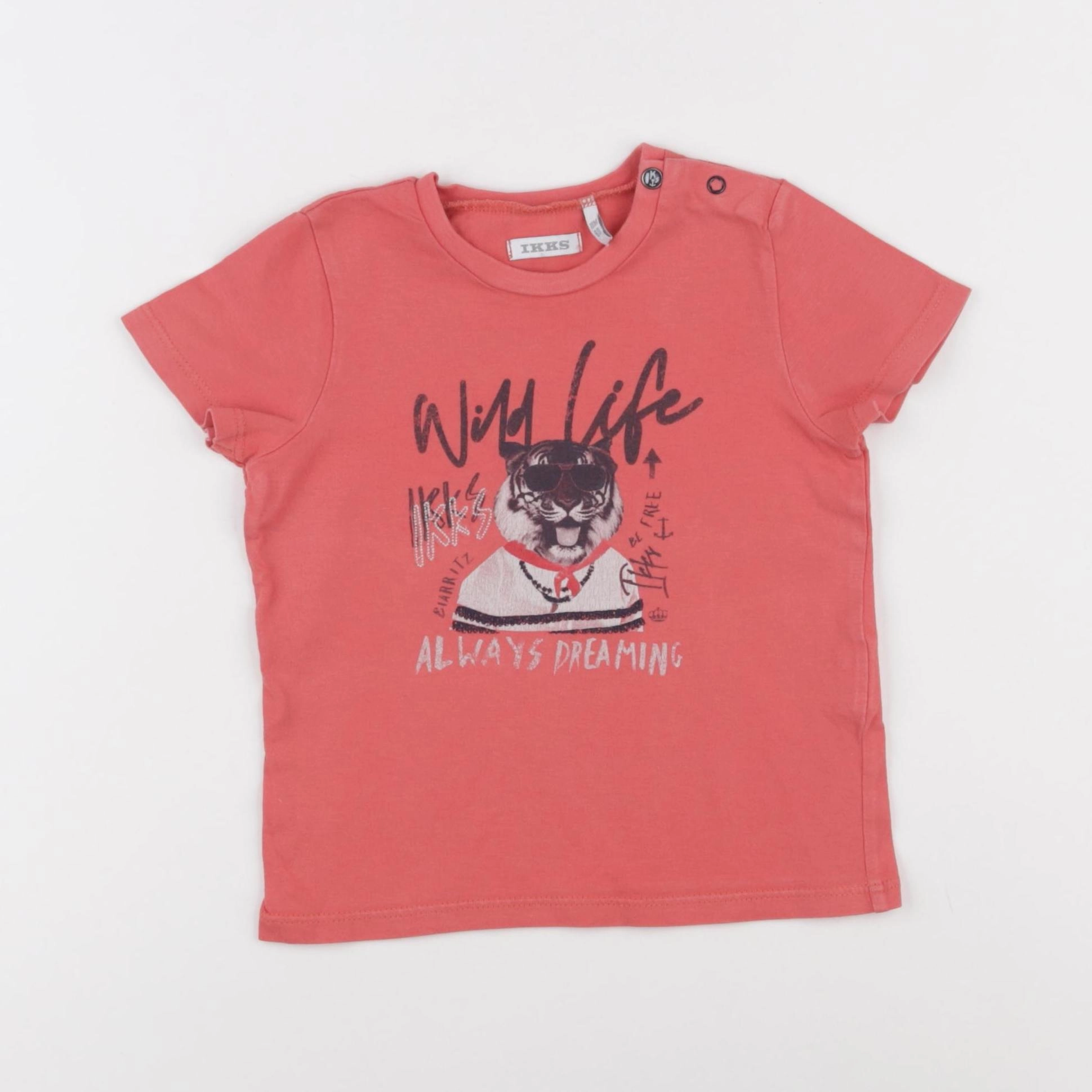 IKKS - tee-shirt rouge - 18 mois