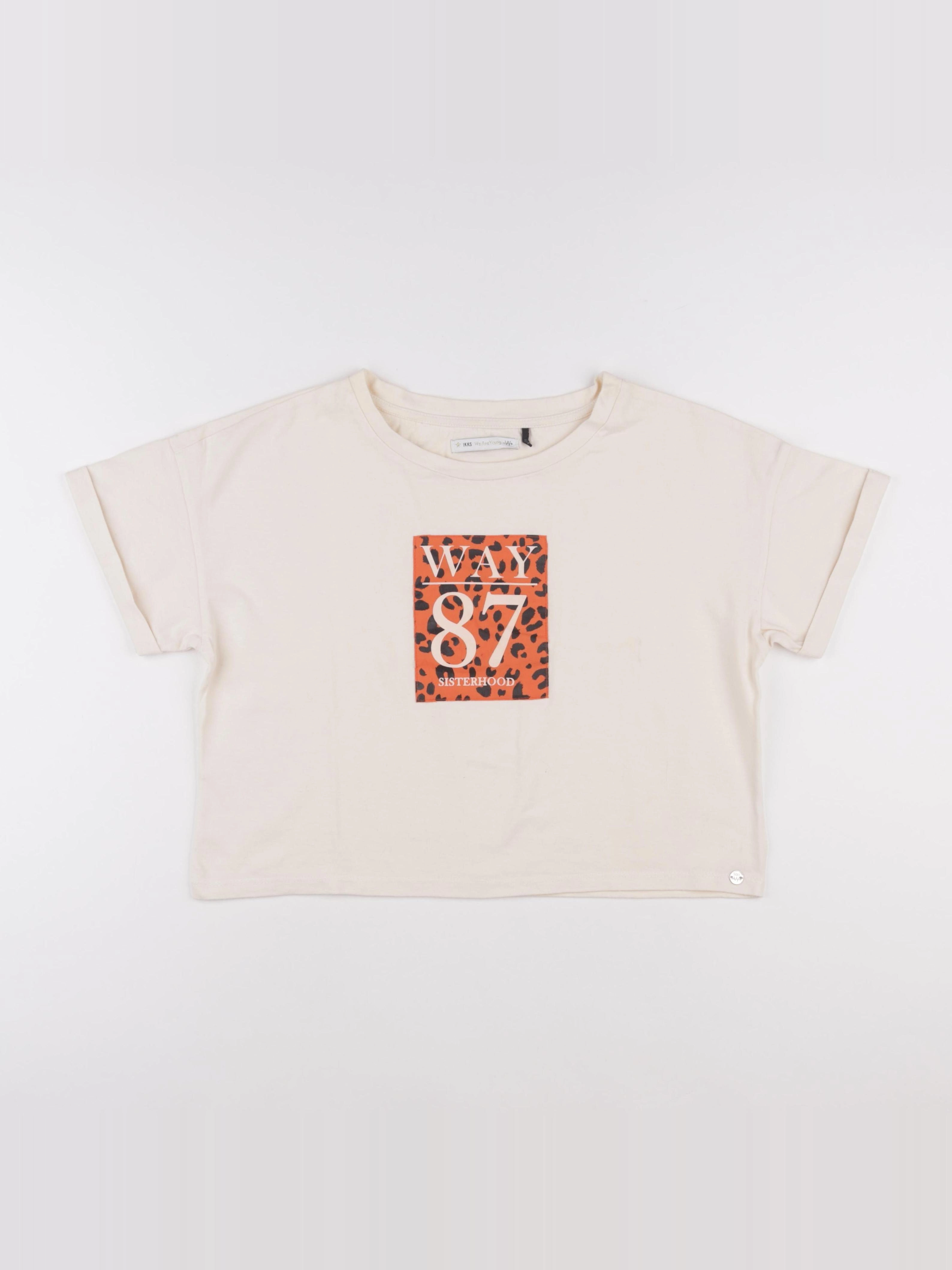 IKKS - tee-shirt beige - 16 ans