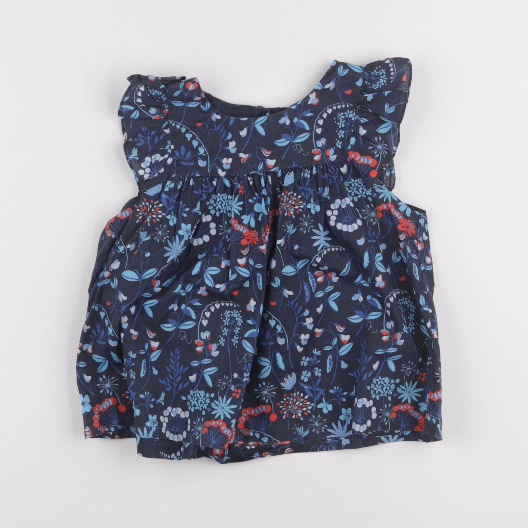 Jacadi - blouse liberty bleu - 6 ans