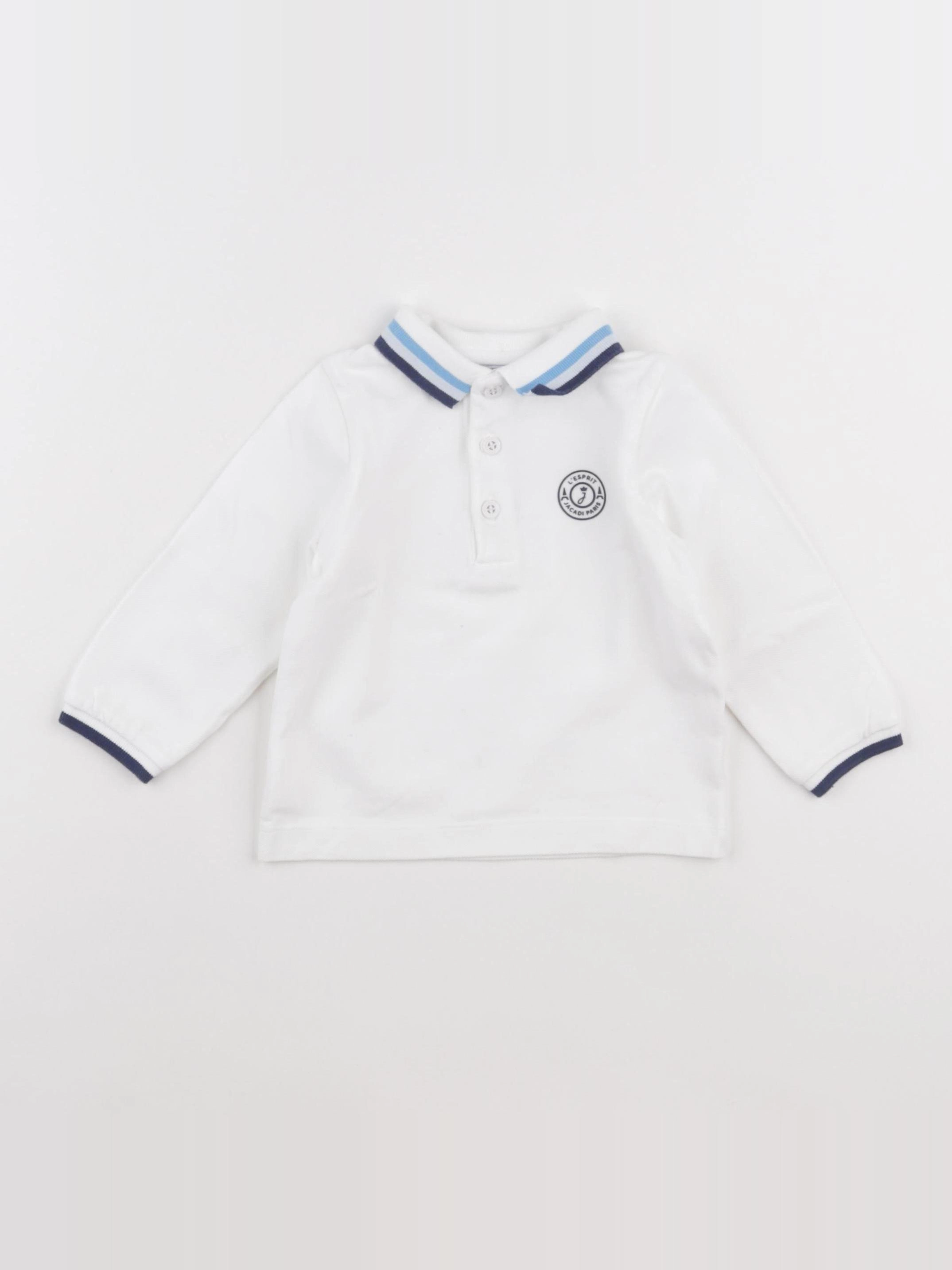 Jacadi - polo blanc - 12 mois