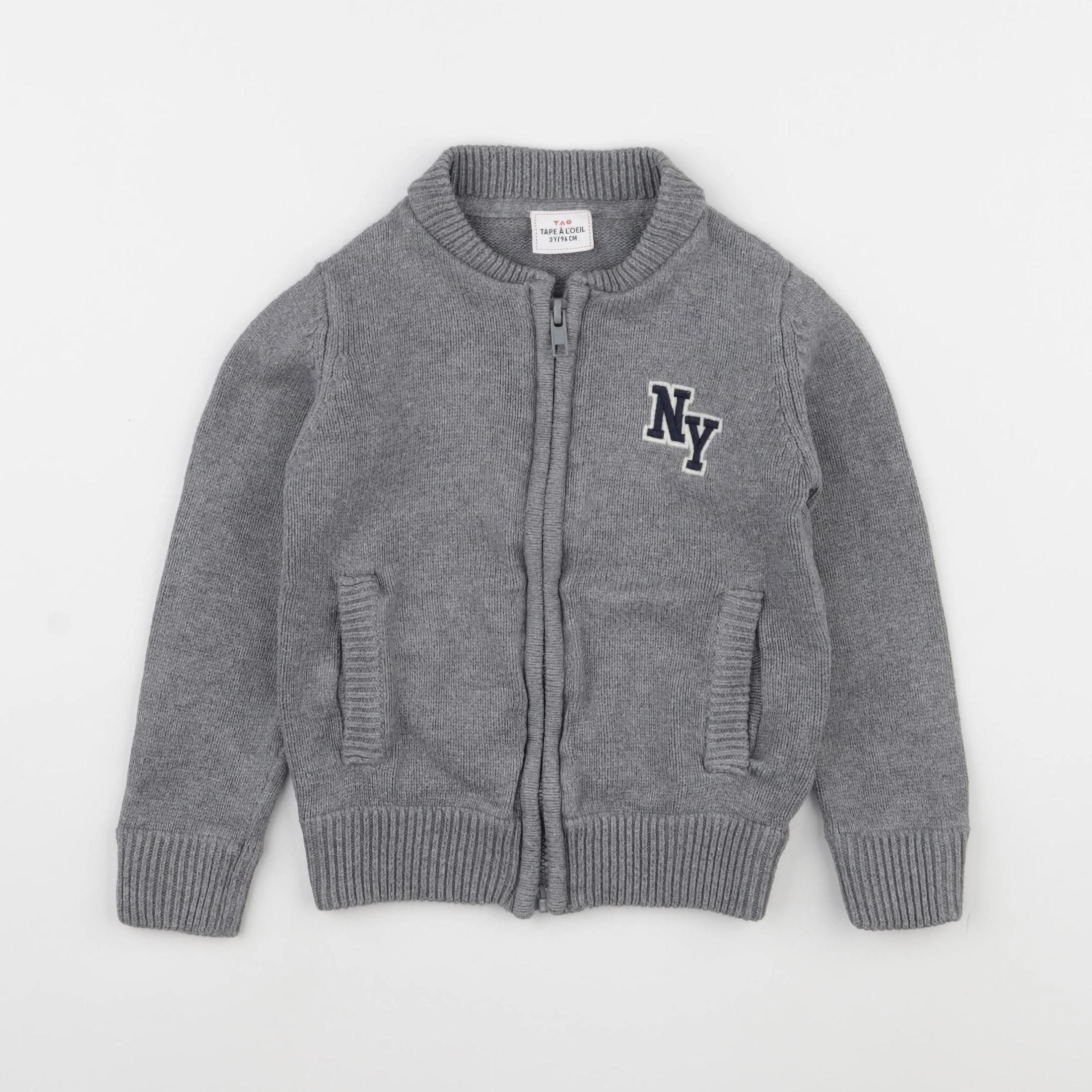 Tape à l'oeil - gilet gris - 3 ans