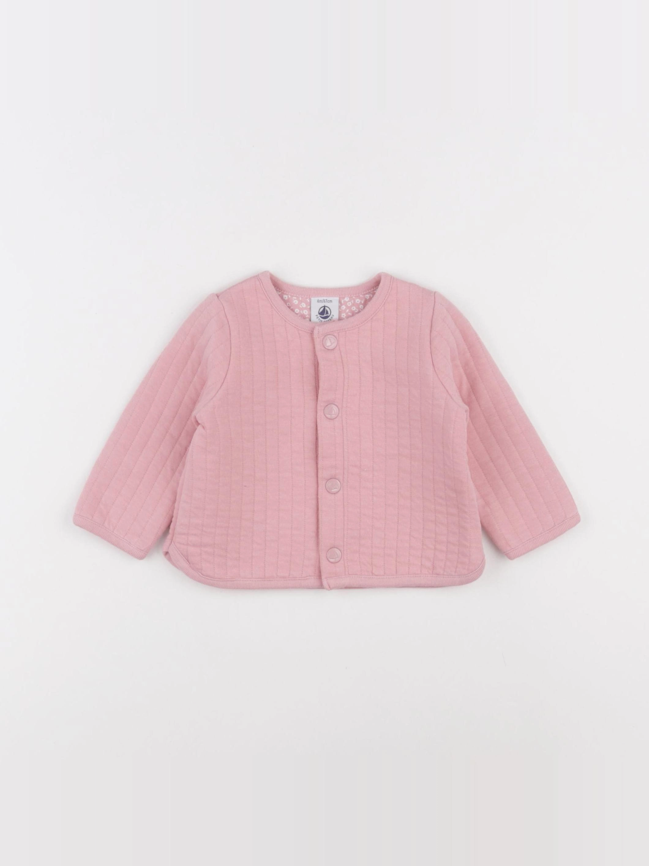 Petit Bateau - sweat rose - 6 mois