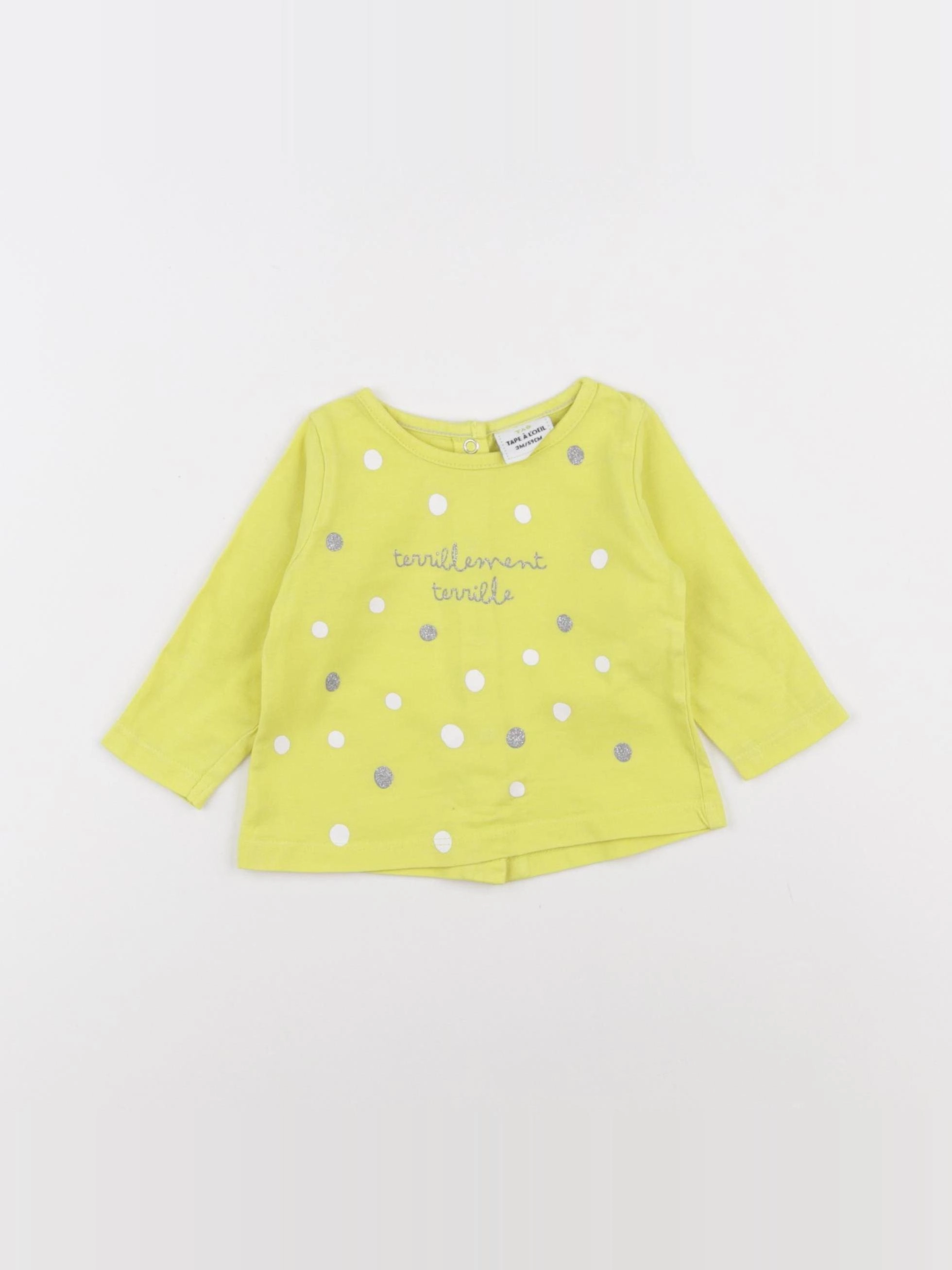 Tape à l'oeil - tee-shirt jaune - 3 mois