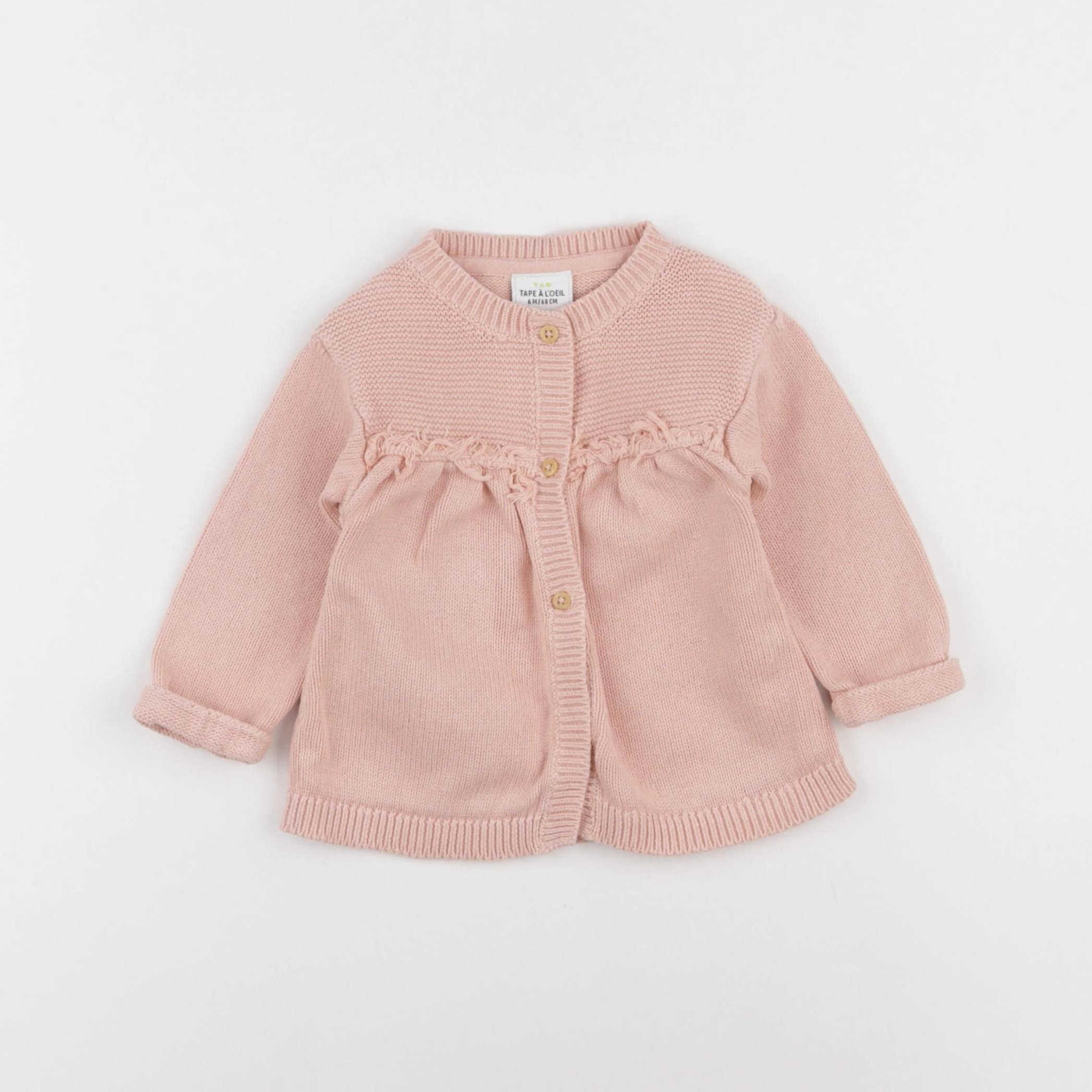 Tape à l'oeil - gilet rose - 6 mois