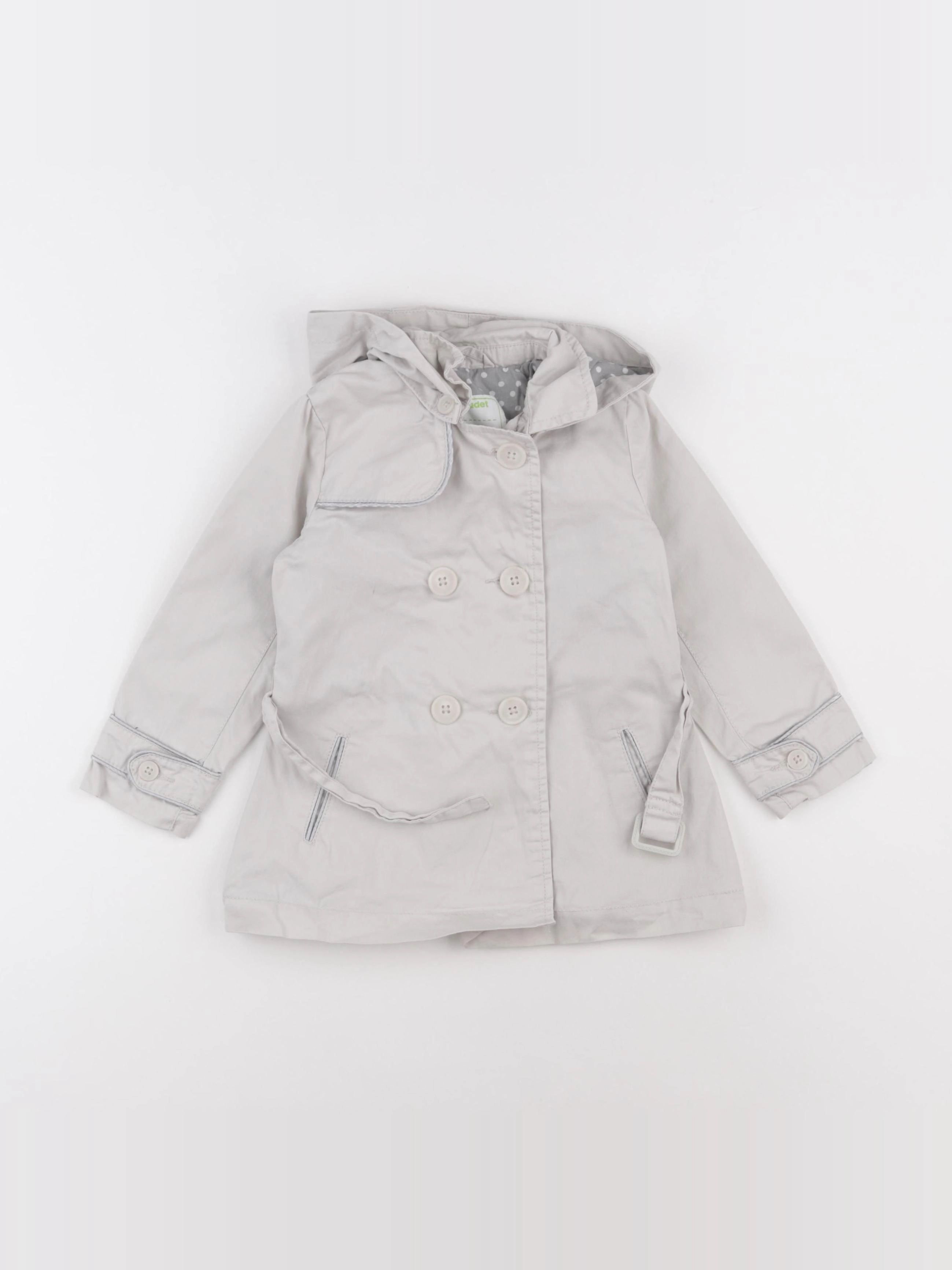 Vertbaudet - trench gris - 2 ans