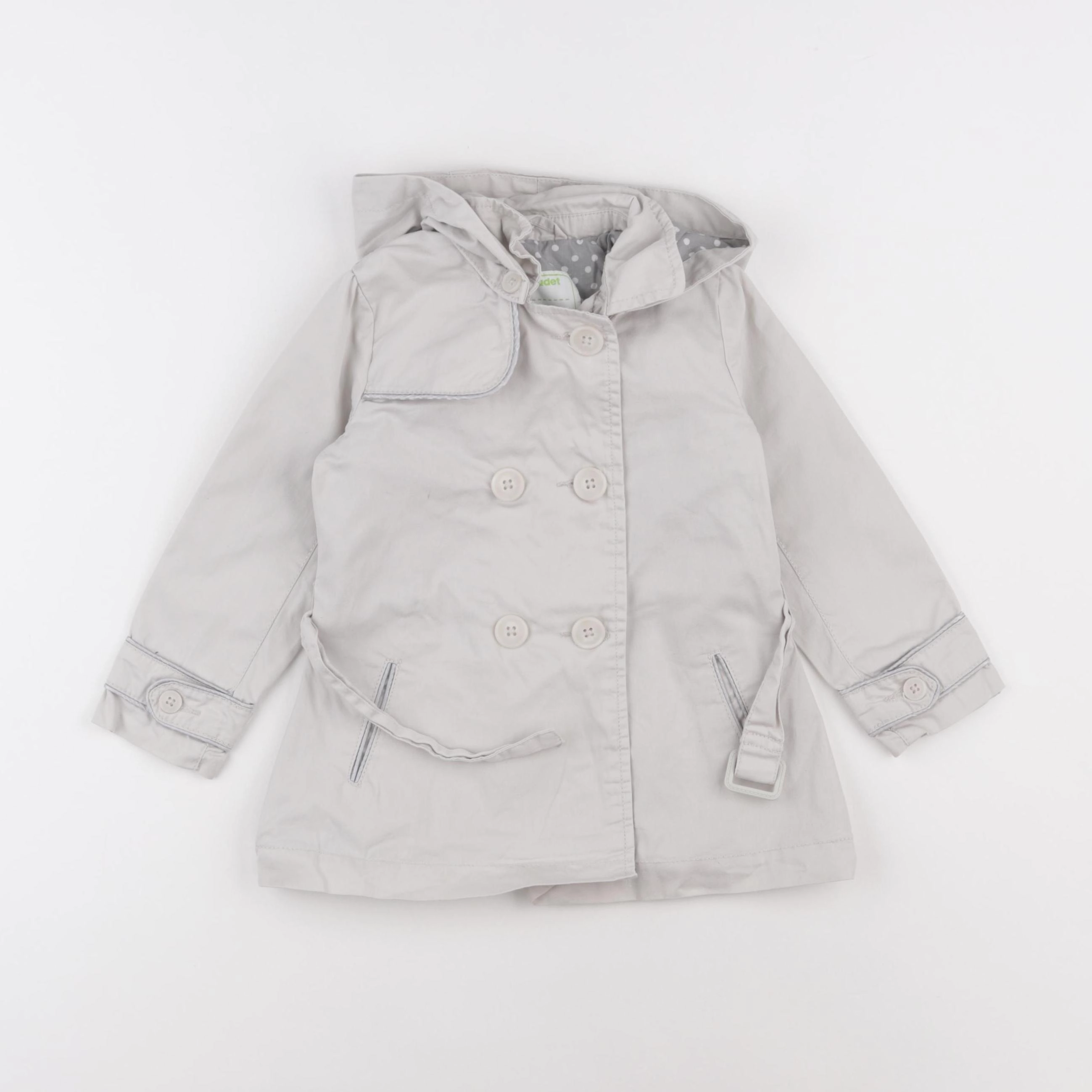 Vertbaudet - trench gris - 2 ans