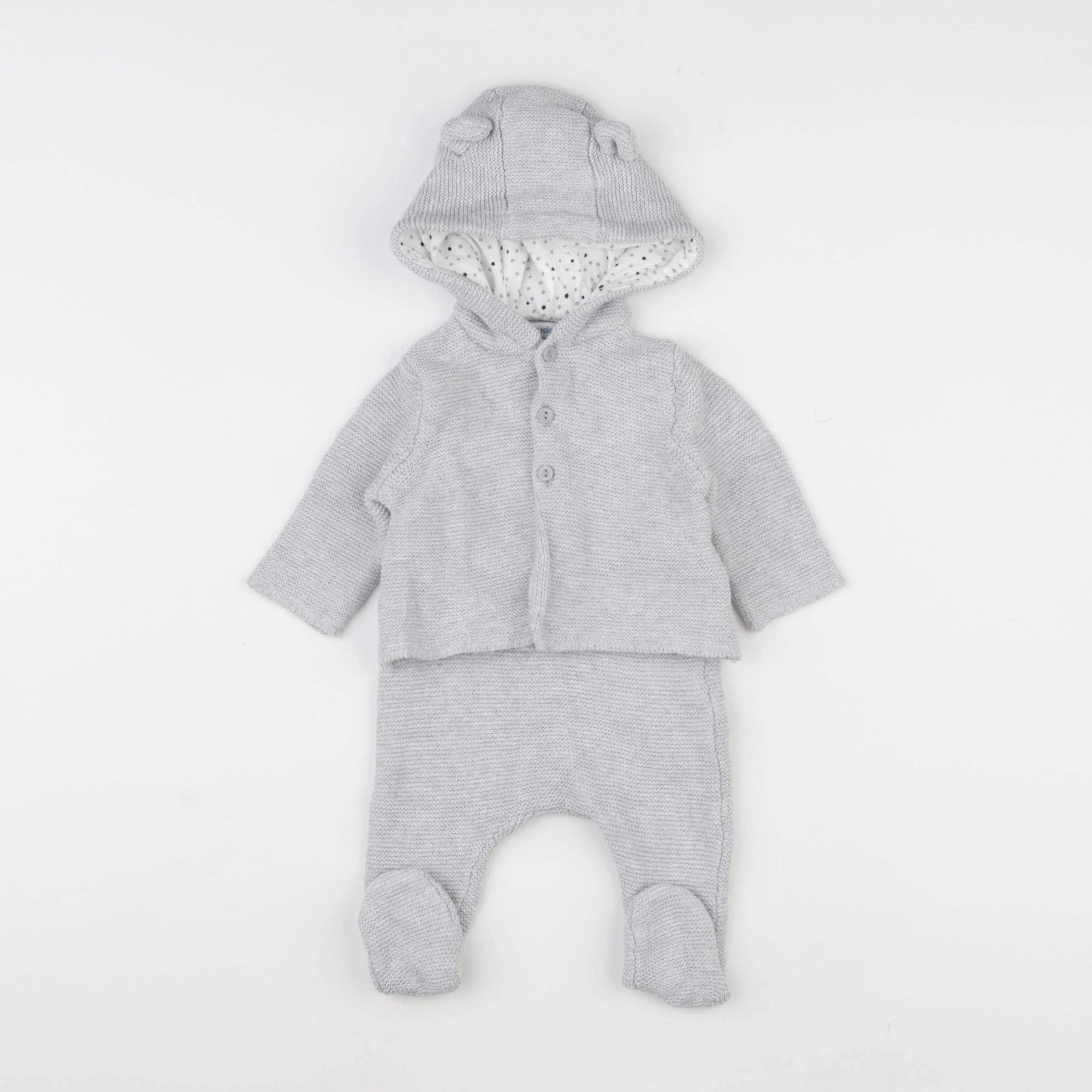 Vertbaudet - ensemble gris - 3 mois