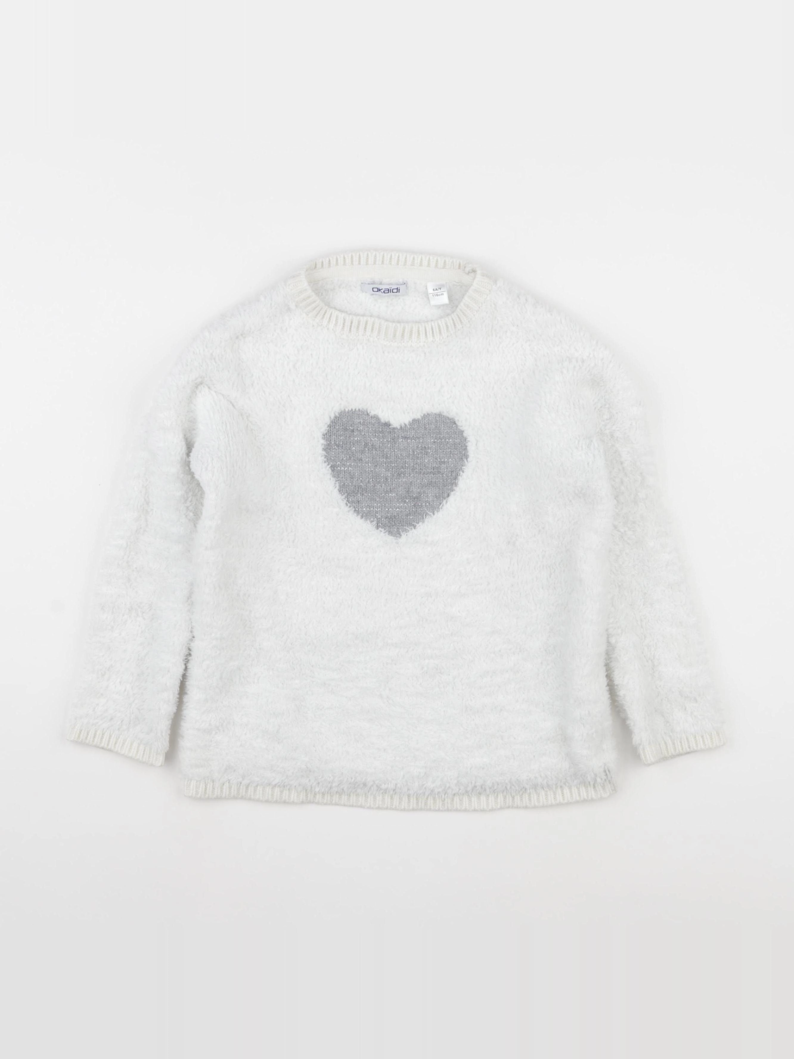 Okaidi - sweat beige - 6 ans