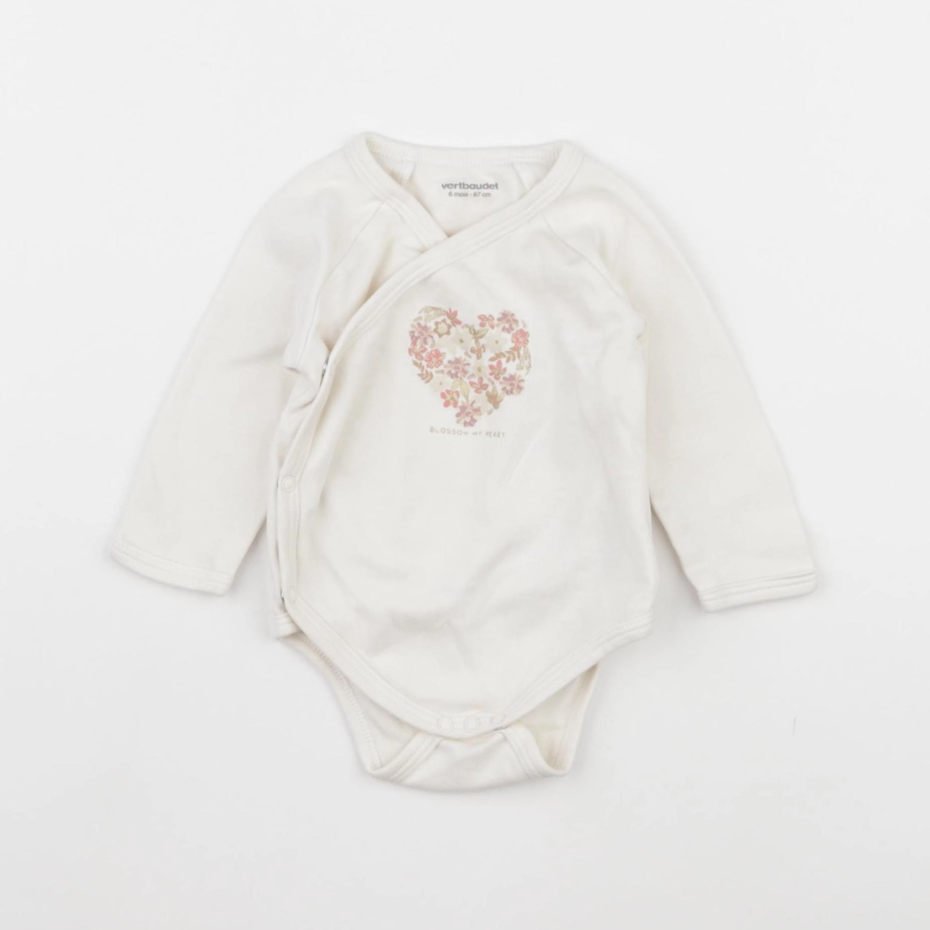 Vertbaudet - body beige - 6 mois