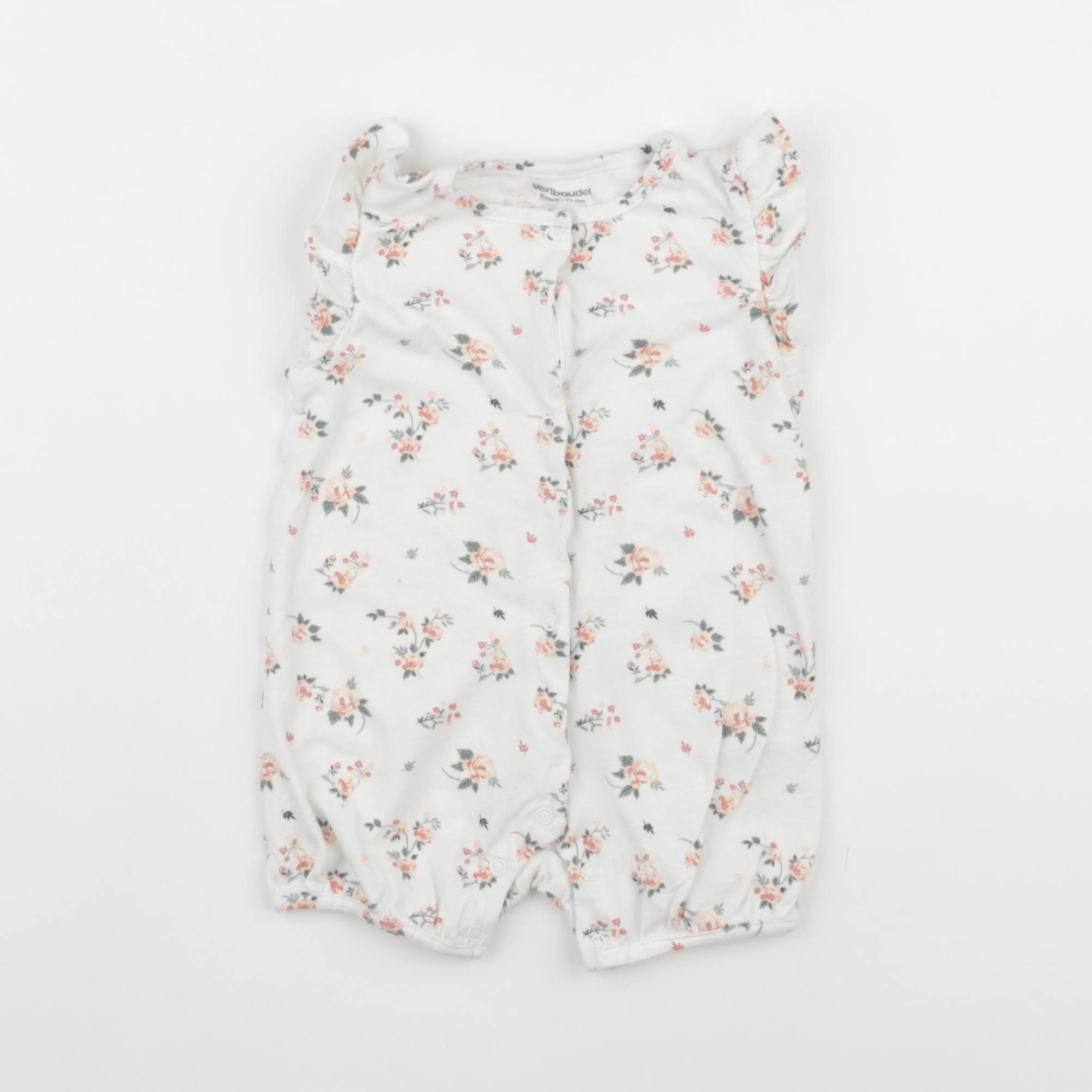 Vertbaudet - pyjama coton blanc - 9 mois