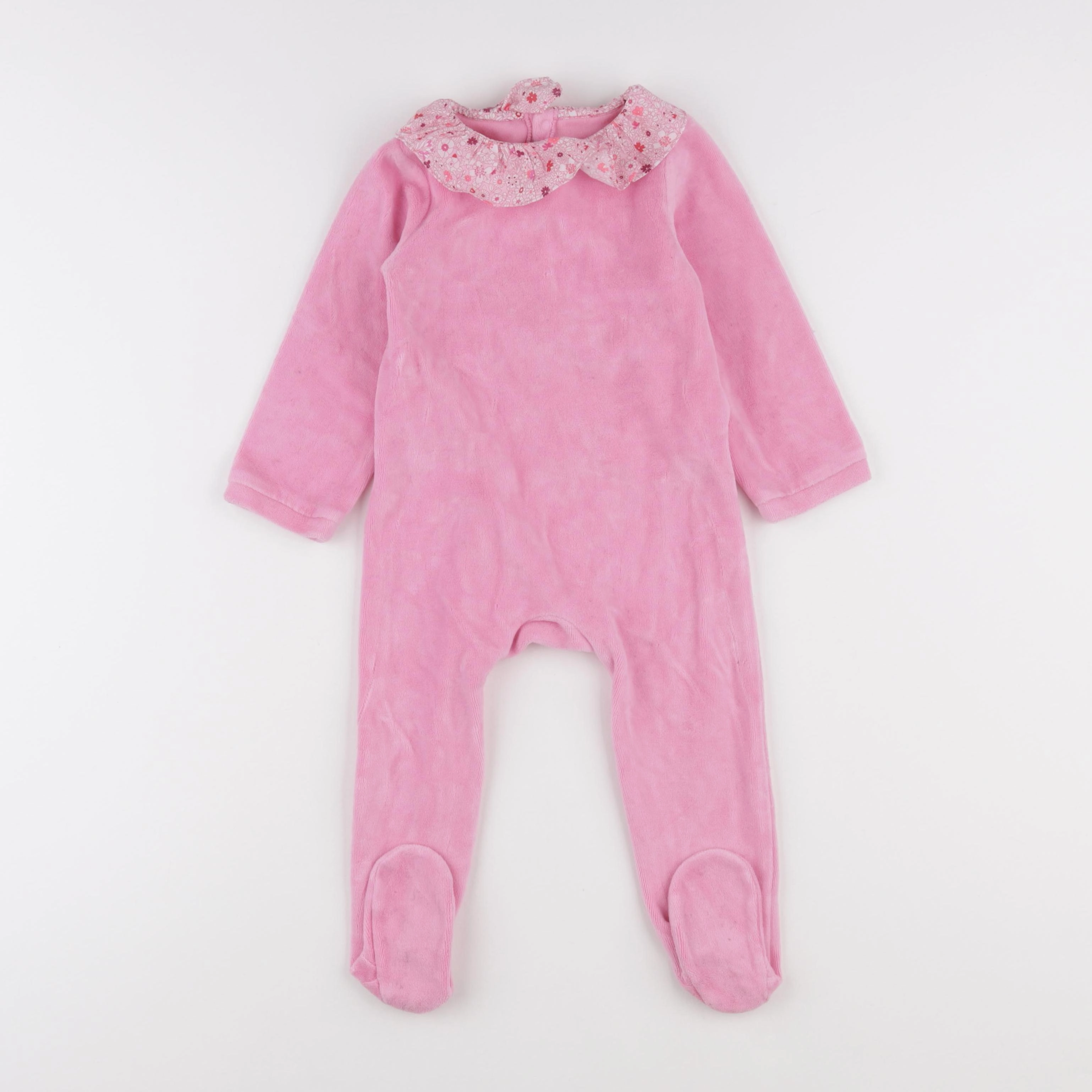 Jacadi - pyjama liberty velours rose - 24 mois