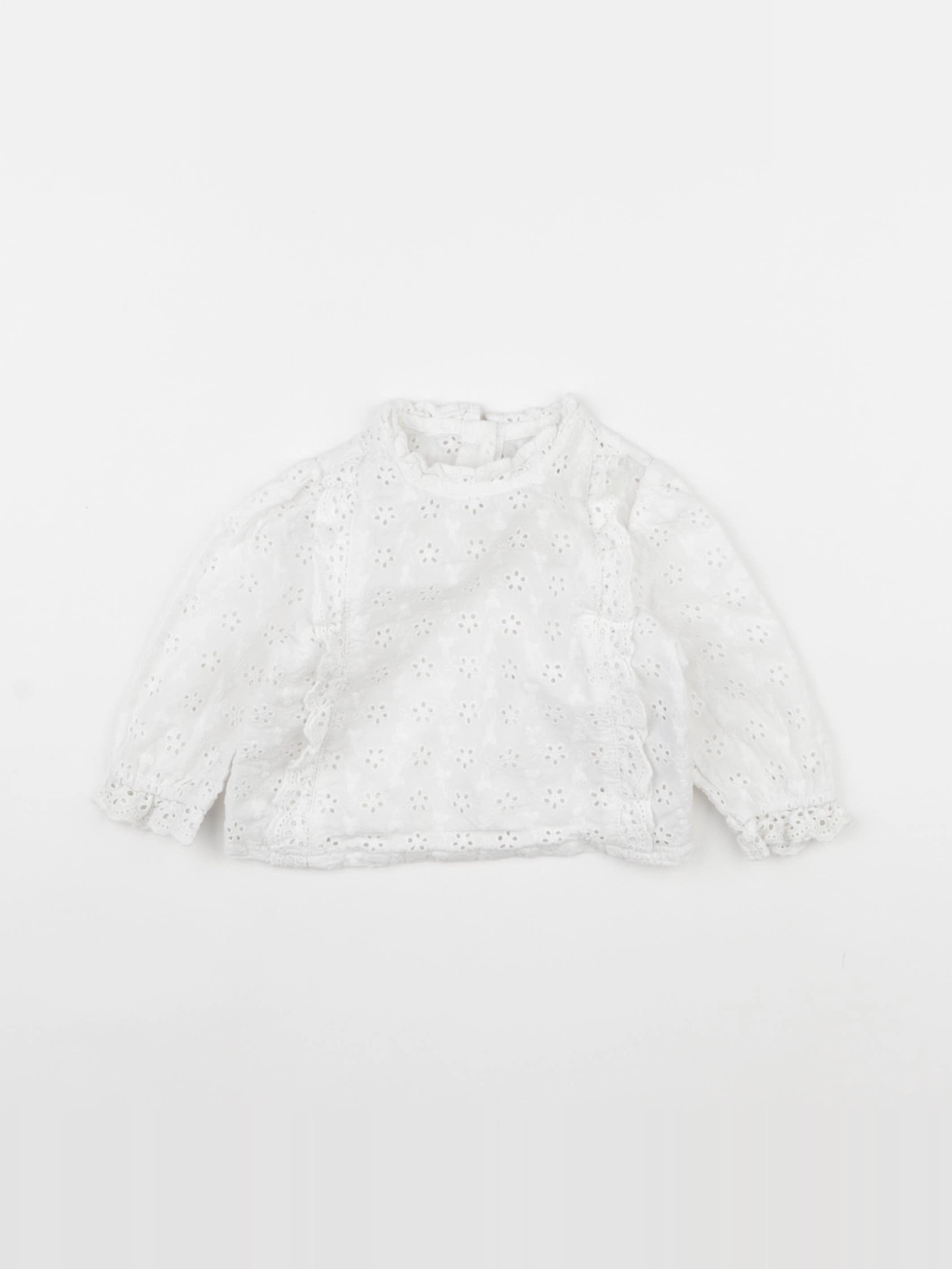 Vertbaudet - blouse blanc - 6 mois