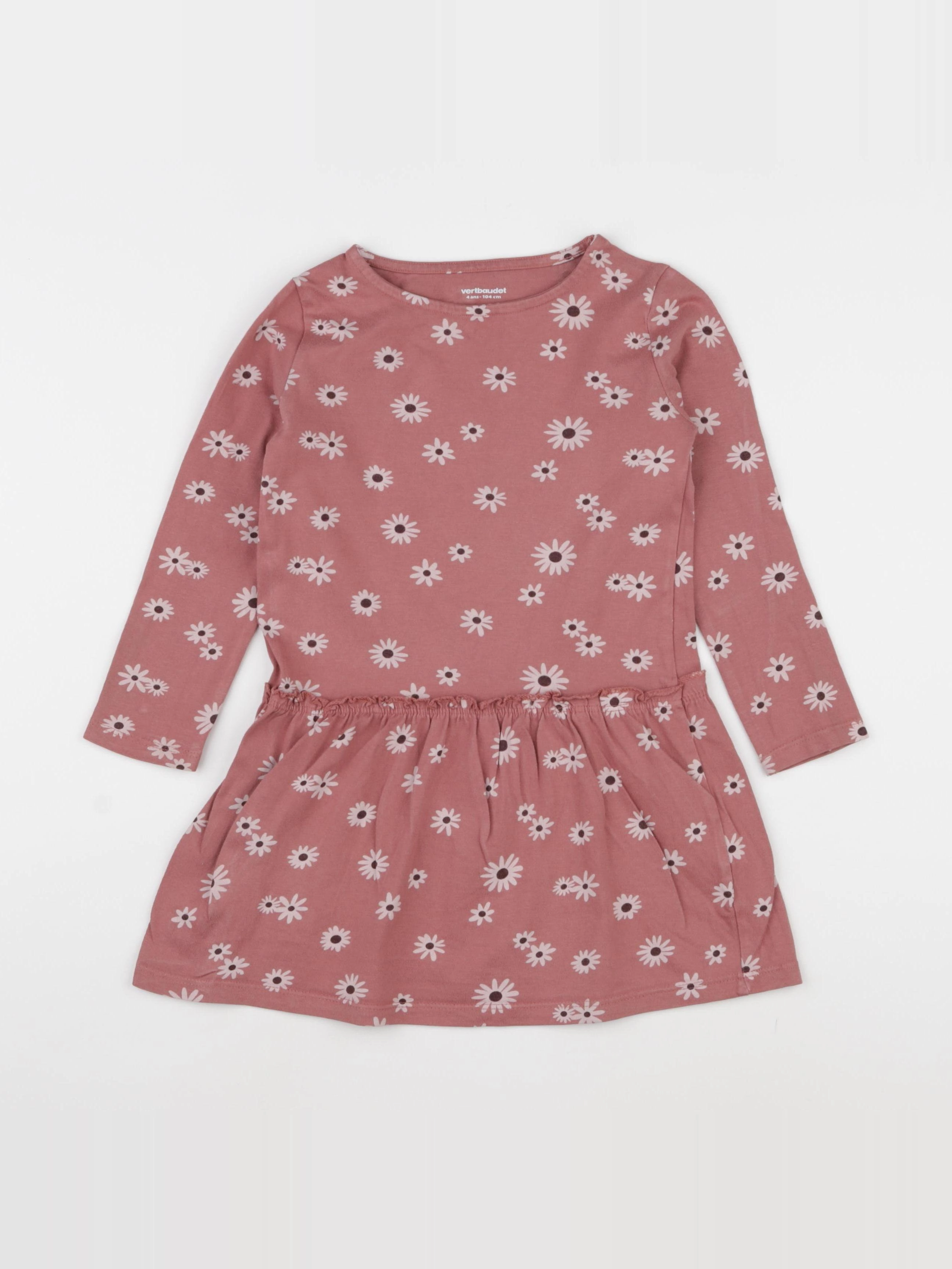 Vertbaudet - robe rose - 4 ans