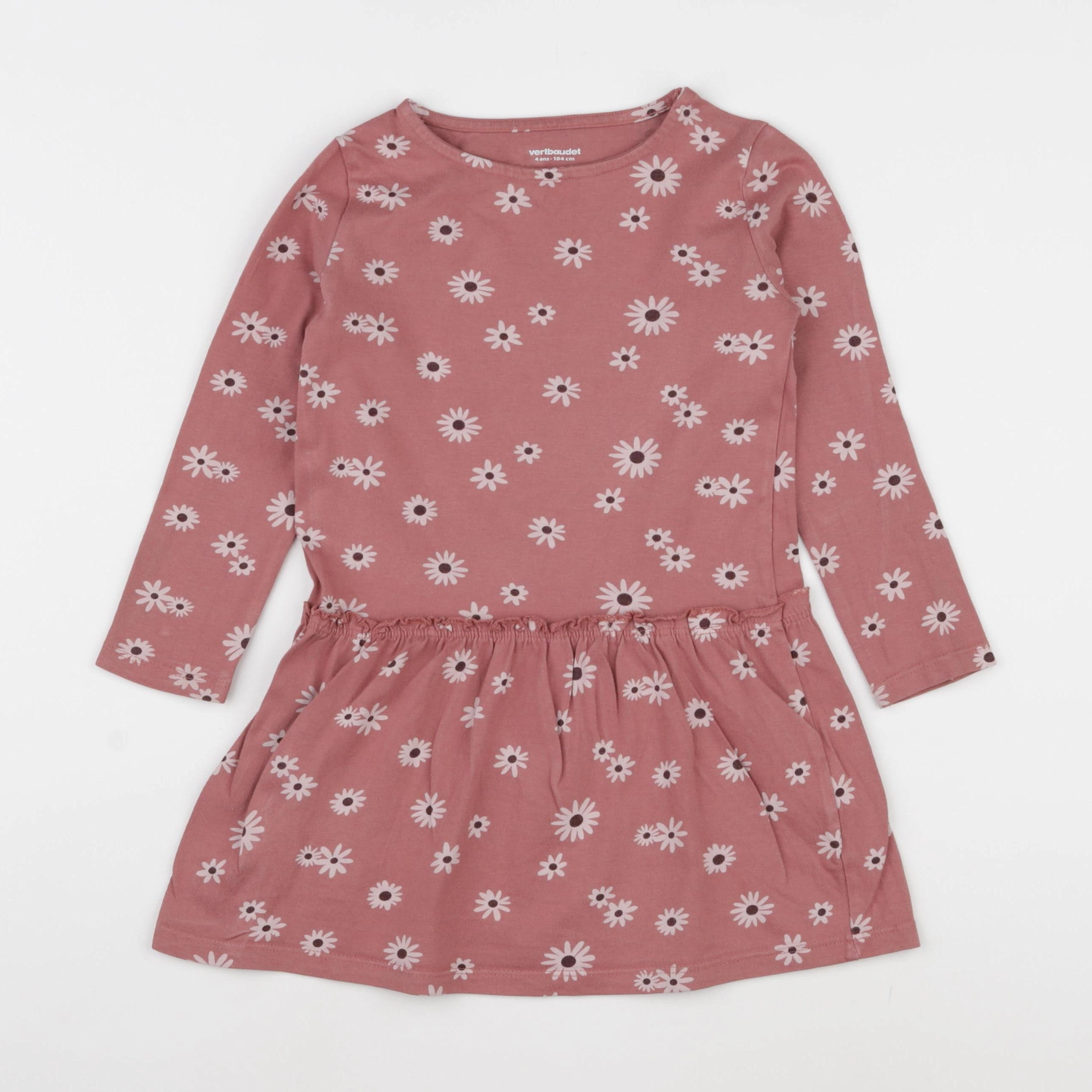 Vertbaudet - robe rose - 4 ans