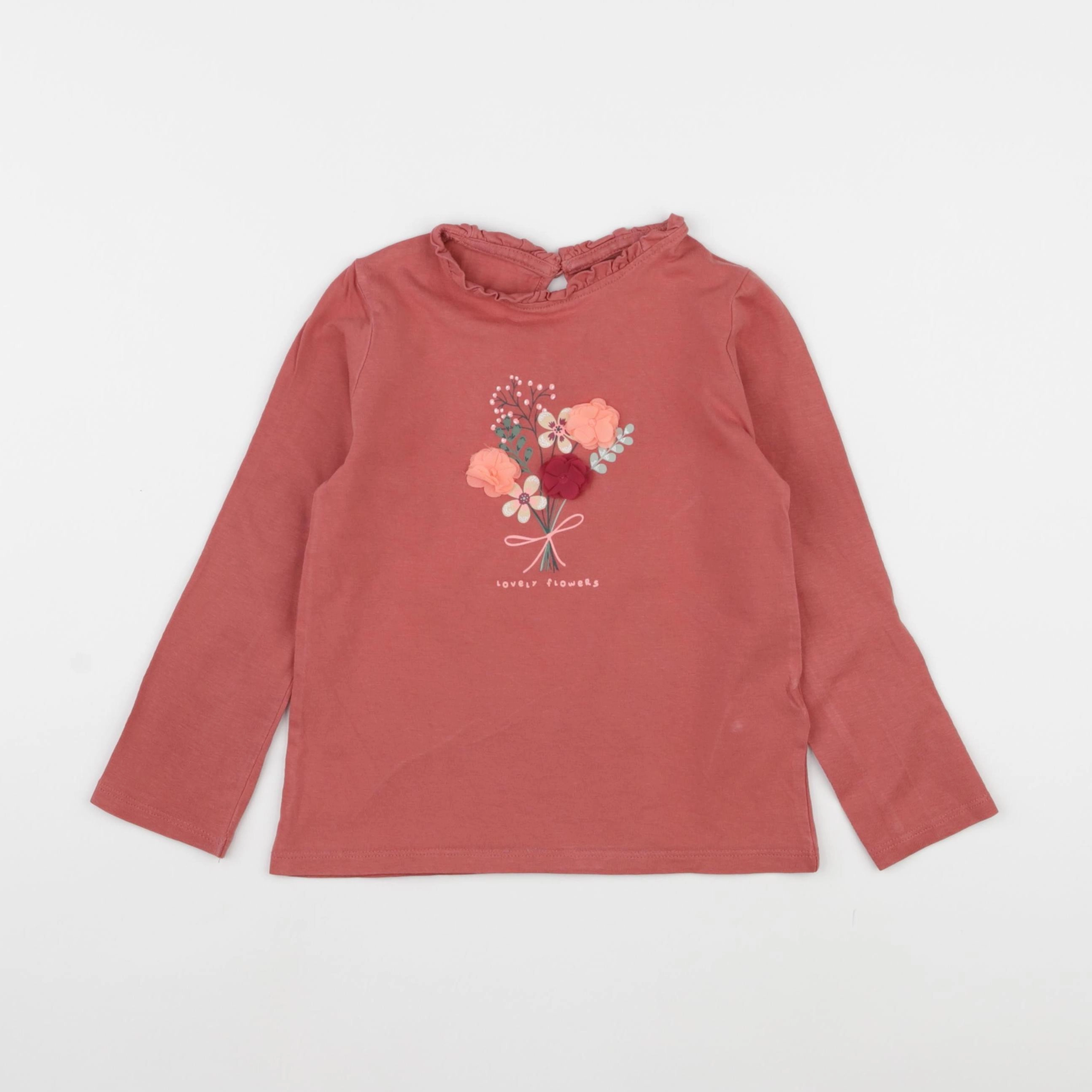 Vertbaudet - tee-shirt rose - 4 ans