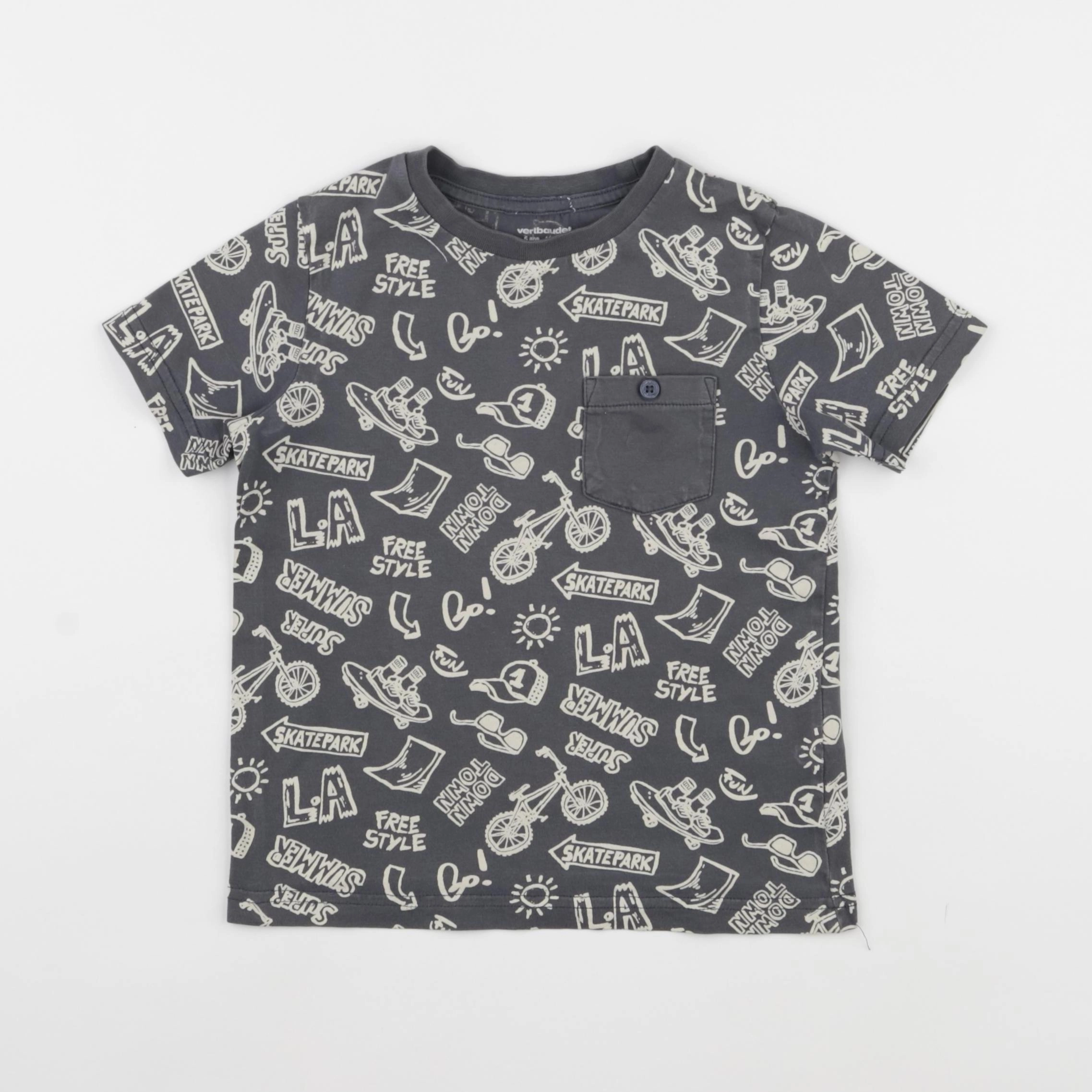 Vertbaudet - tee-shirt gris - 5 ans