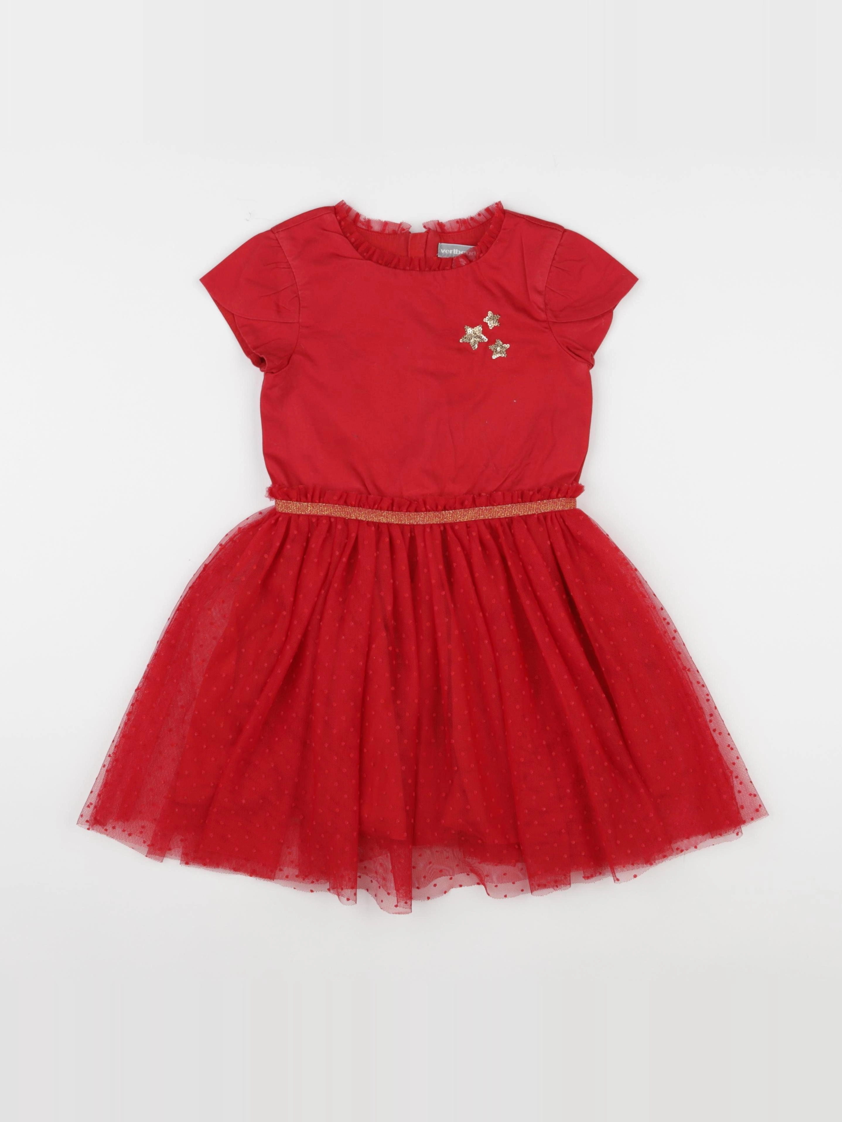 Vertbaudet - robe rouge - 4 ans