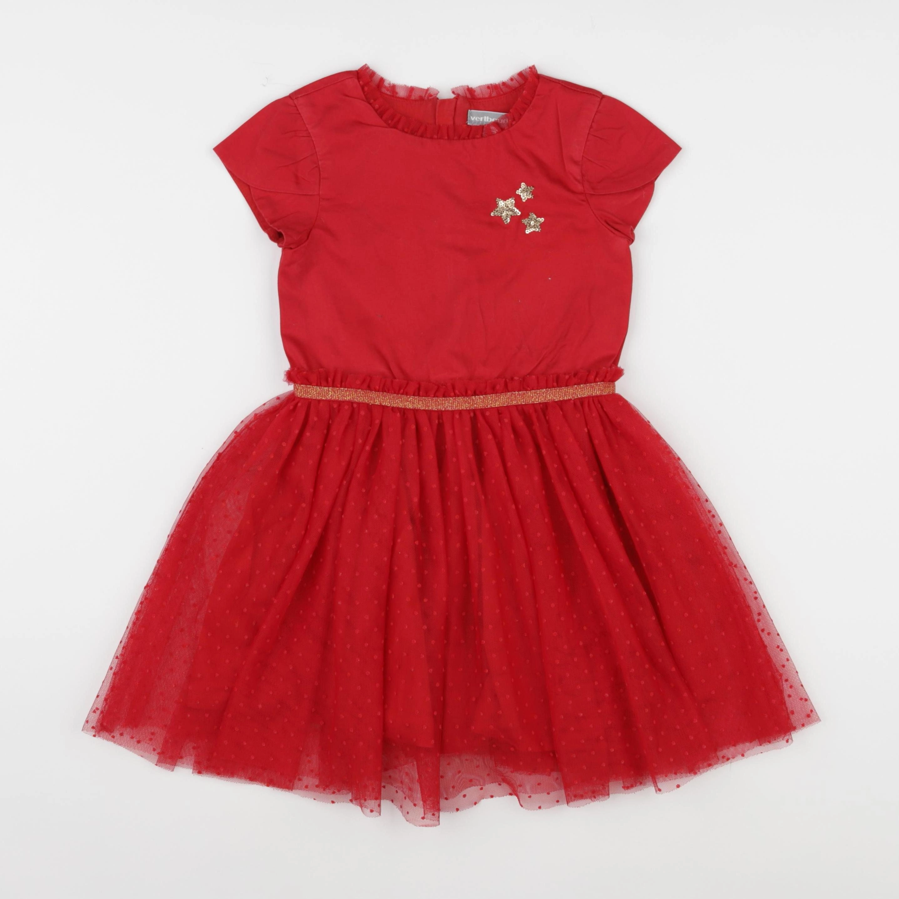 Vertbaudet - robe rouge - 4 ans