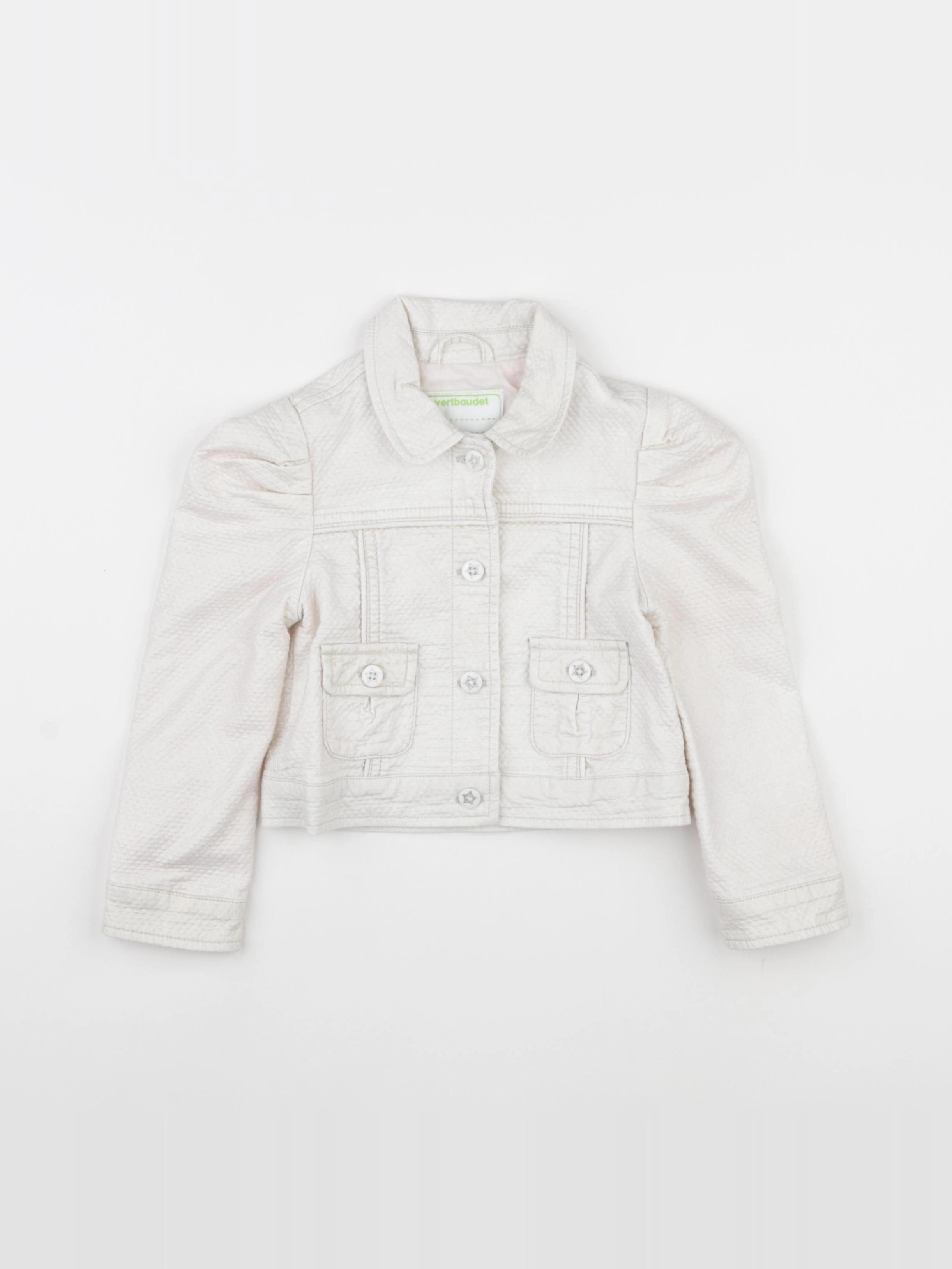 Vertbaudet - veste blanc - 4 ans