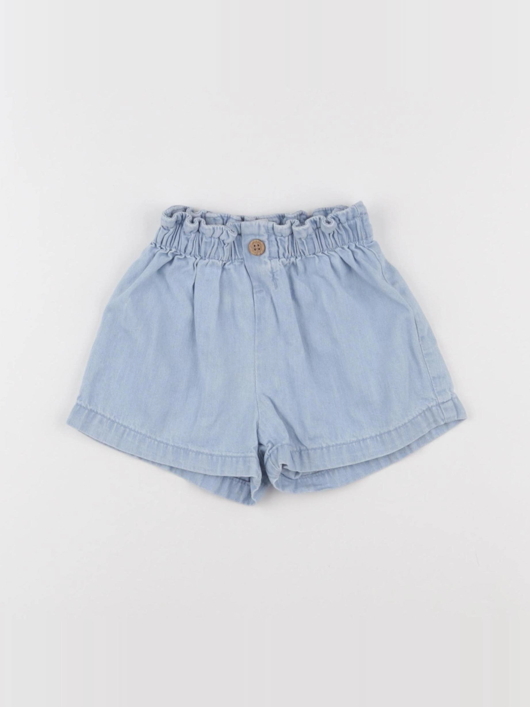 H&M - short bleu - 9/12 mois