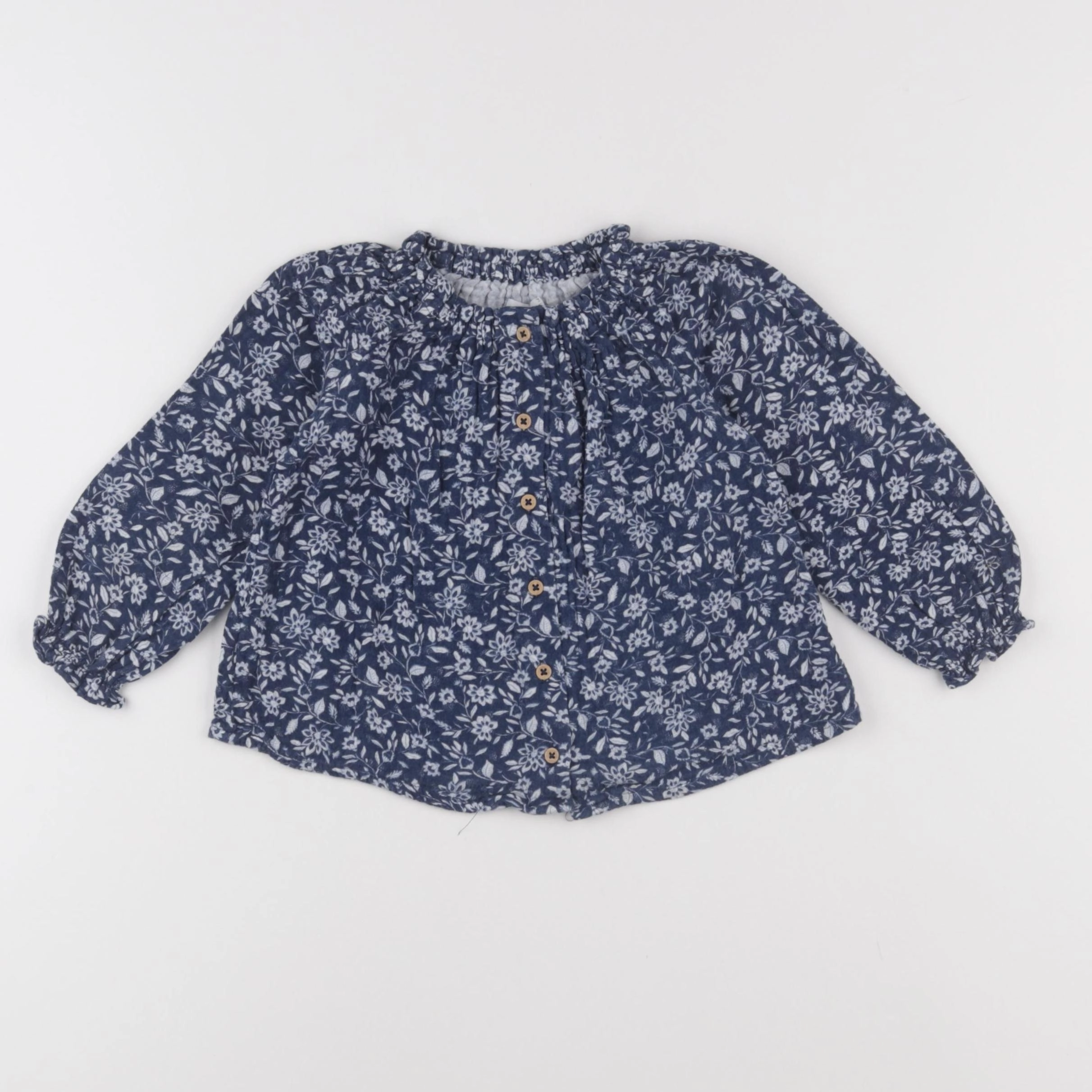 Vertbaudet - blouse bleu - 18 mois
