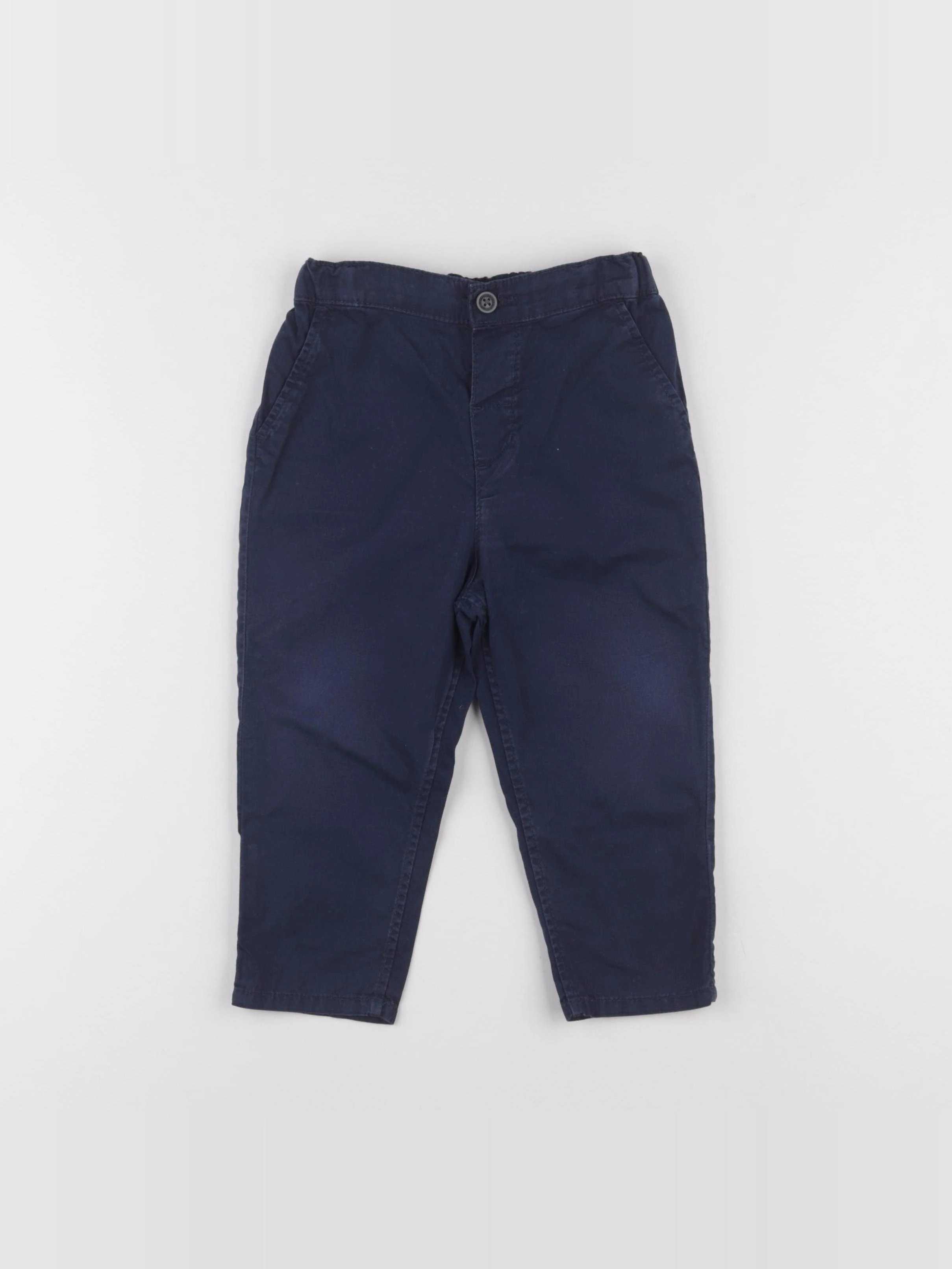 H&M - pantalon bleu - 12/18 mois