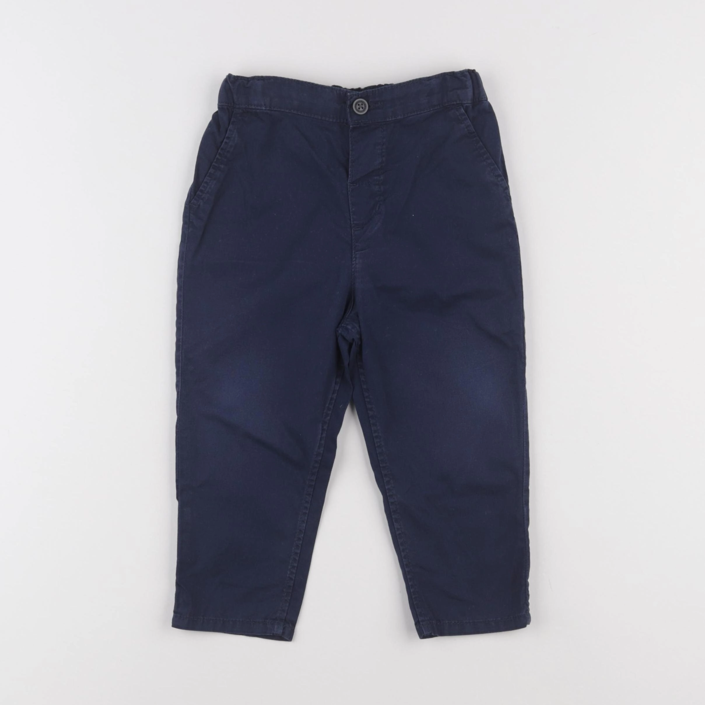 H&M - pantalon bleu - 12/18 mois