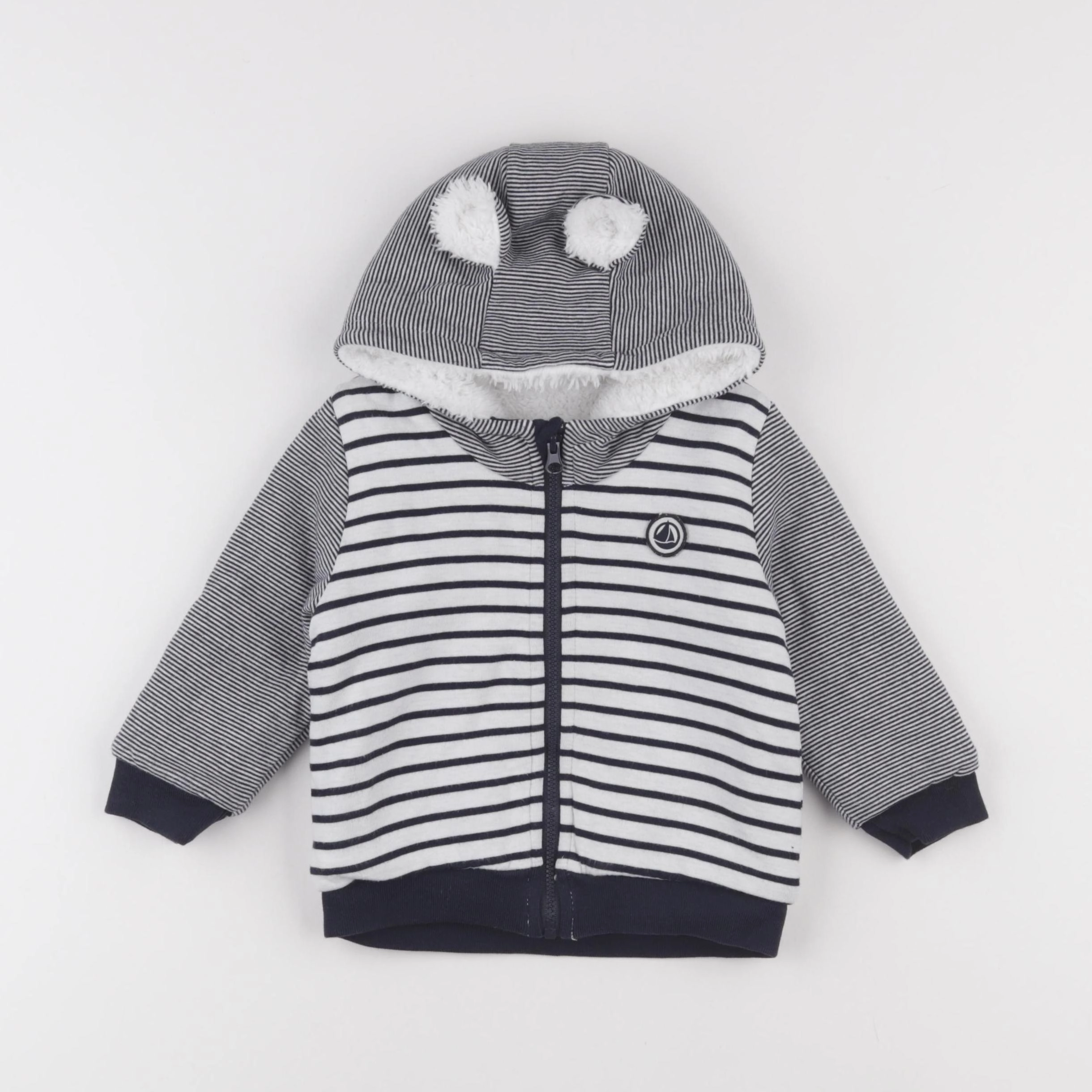 Petit Bateau - gilet blanc - 18 mois