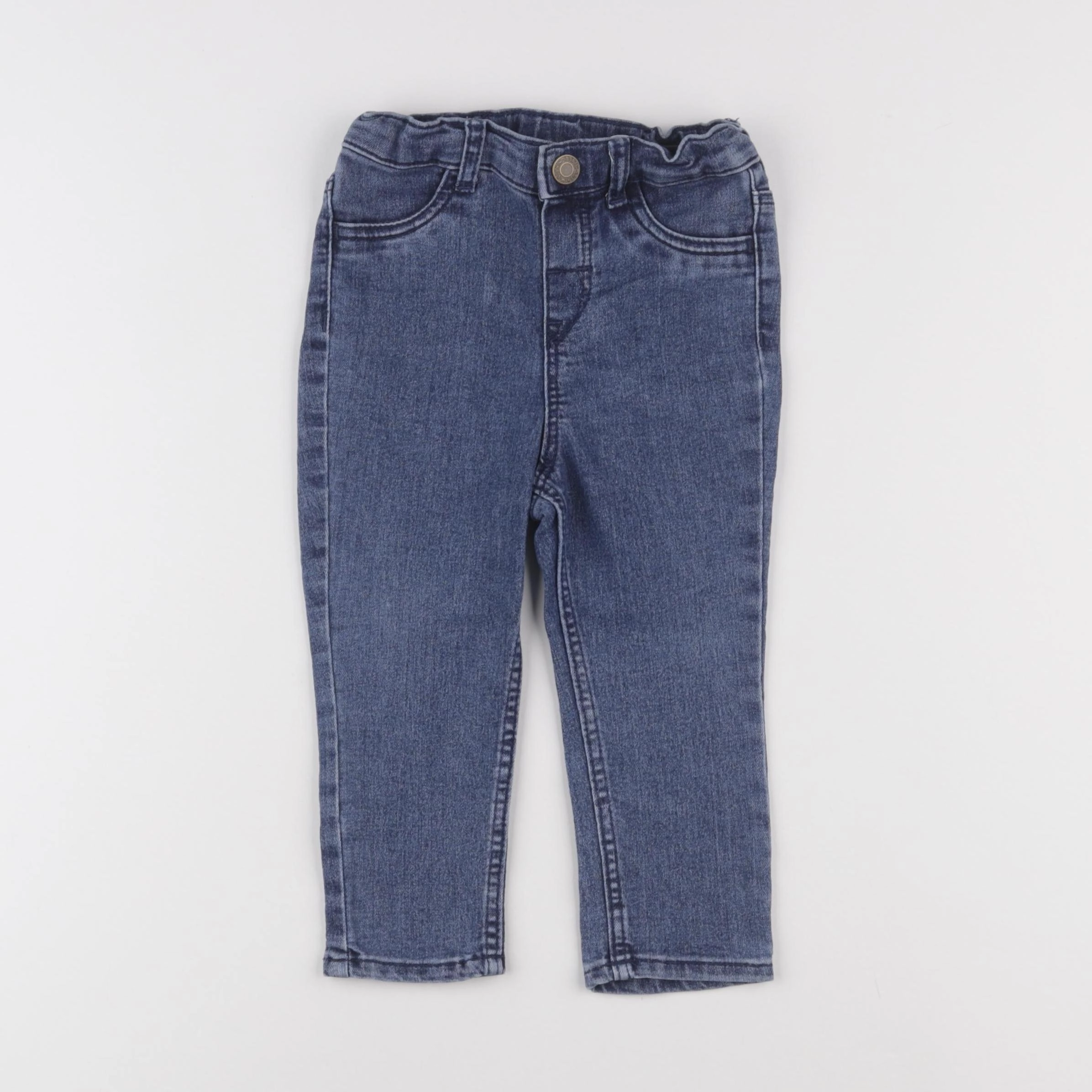 H&M - jean bleu - 12/18 mois