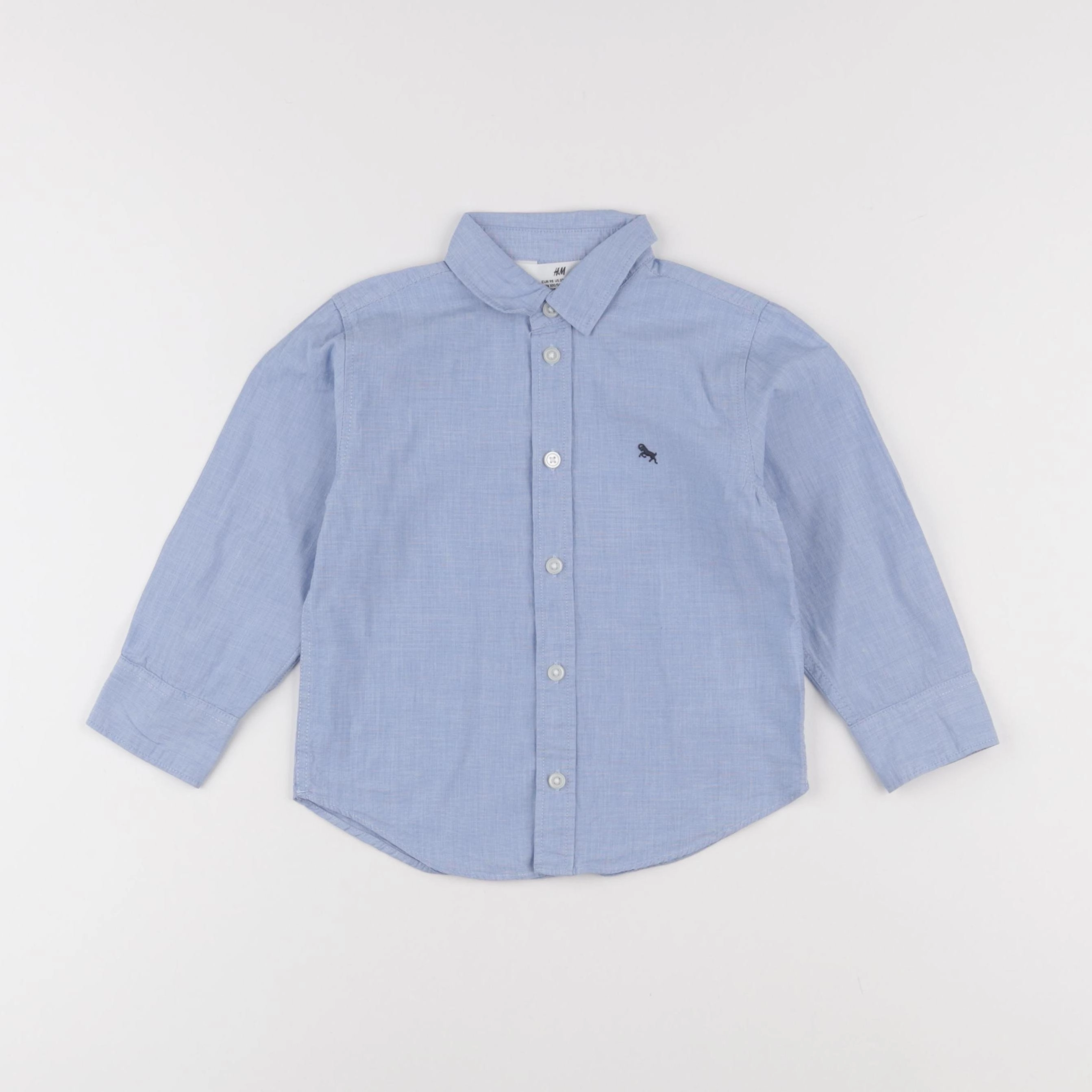 H&M - chemise bleu - 2/3 ans