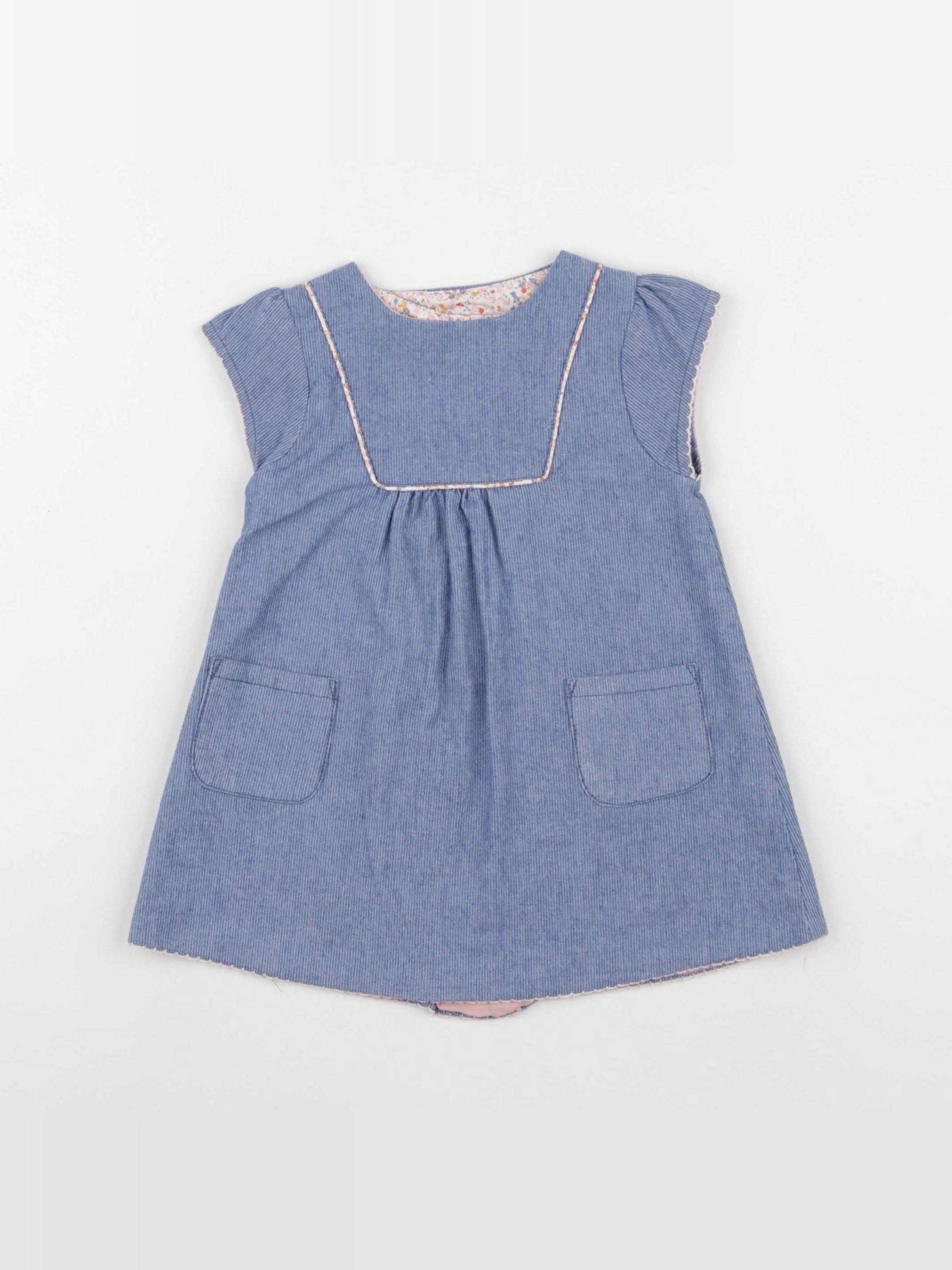 Cadet Rousselle - robe bleu - 6 mois