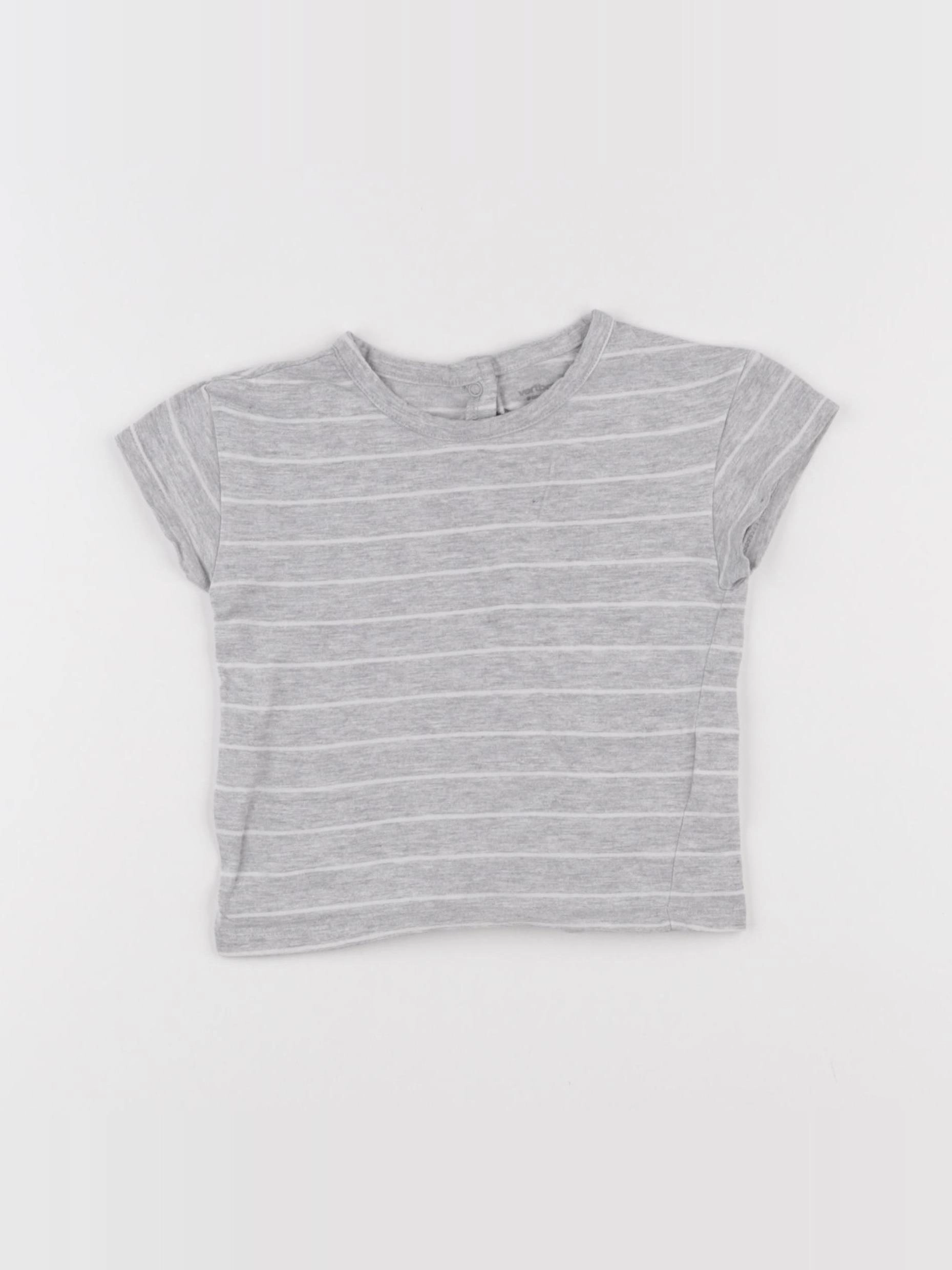 Vertbaudet - tee-shirt gris - 9 mois