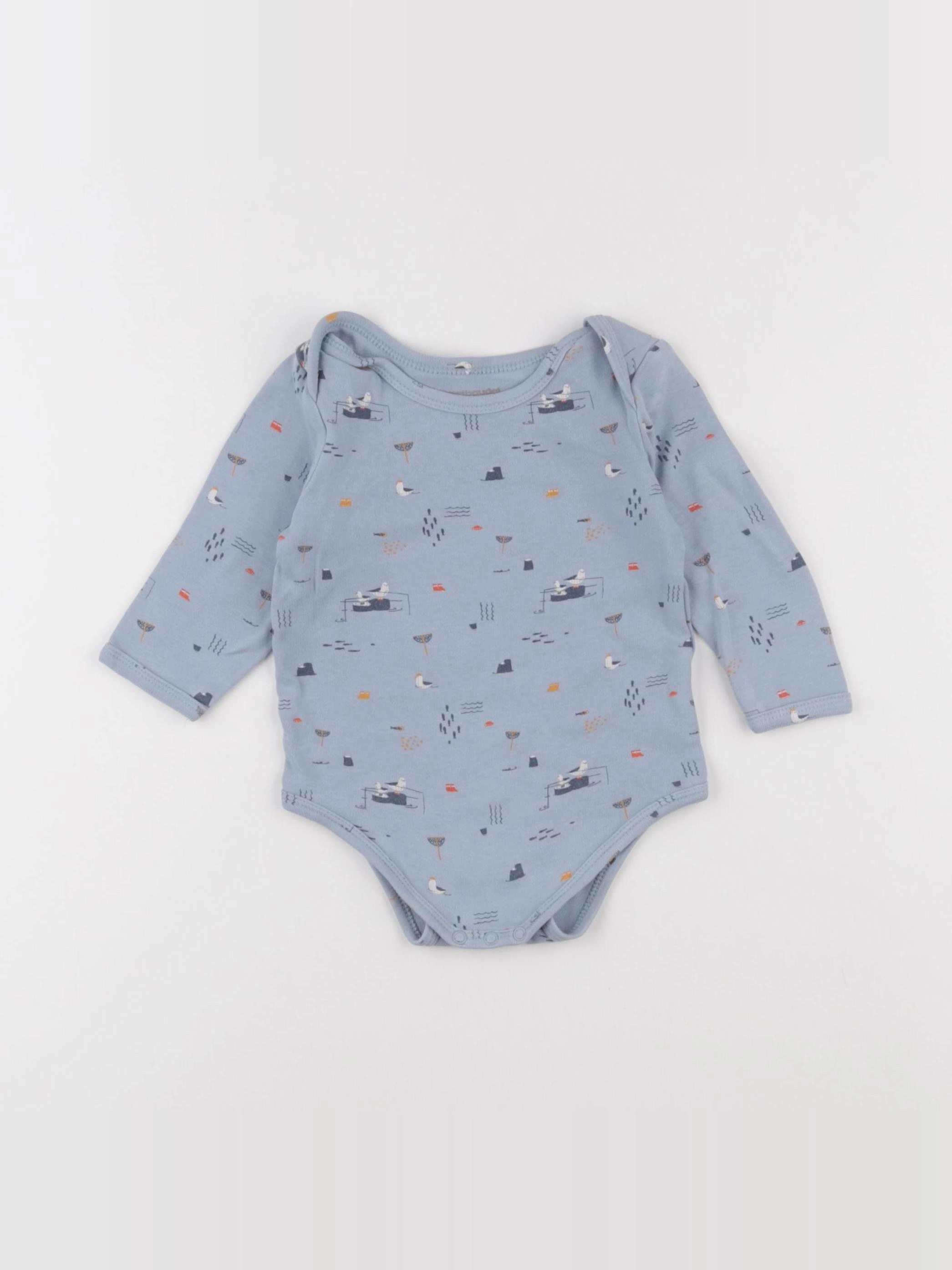 Vertbaudet - body bleu - 12 mois