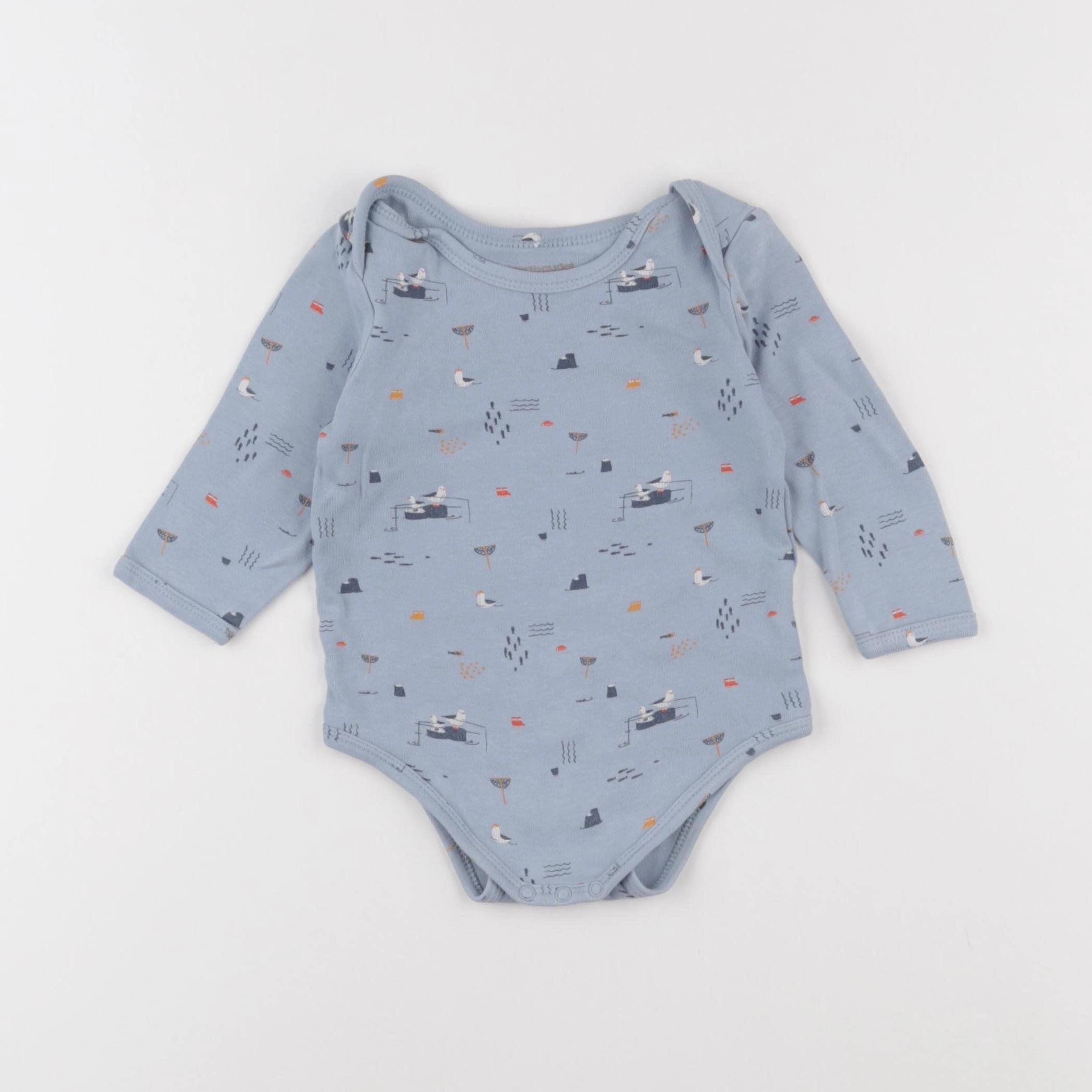 Vertbaudet - body bleu - 12 mois