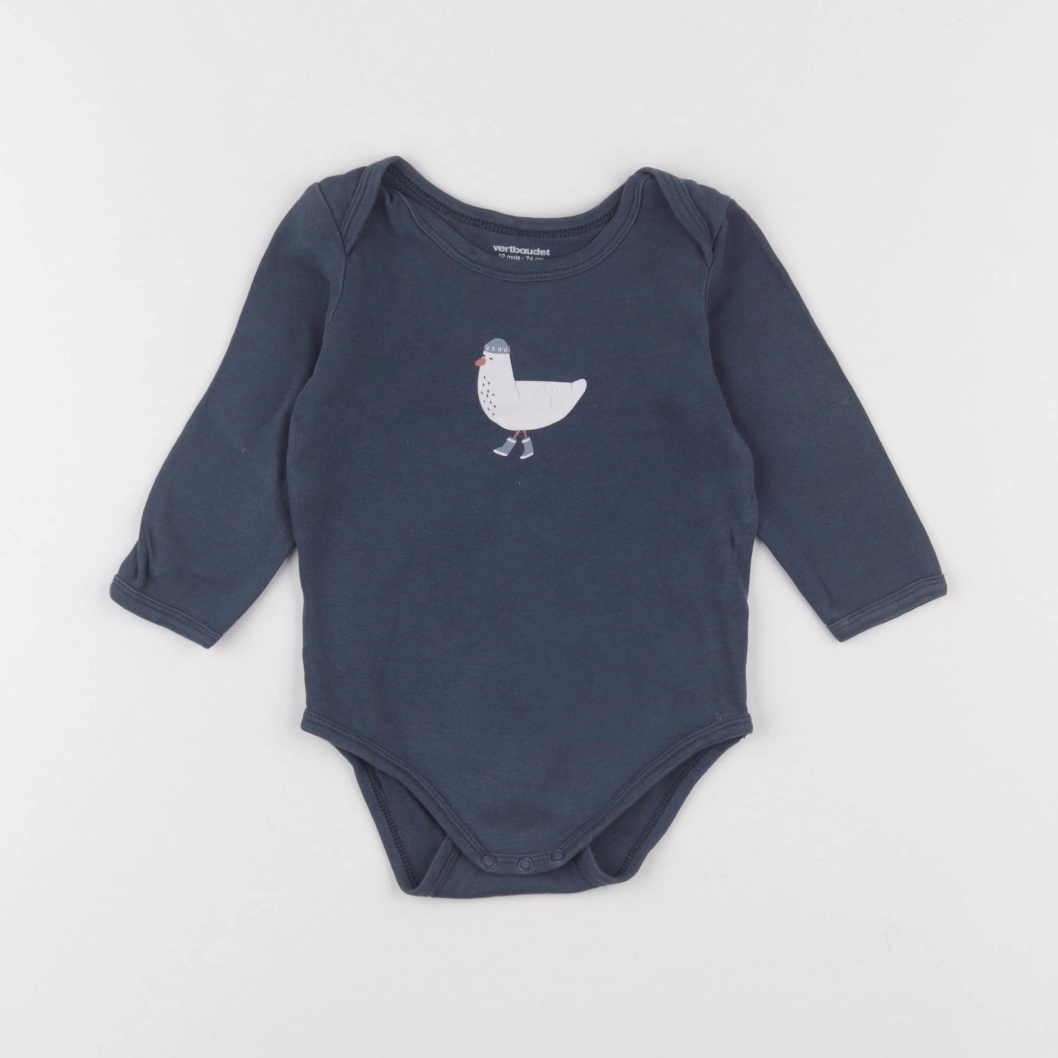 Vertbaudet - body gris - 12 mois