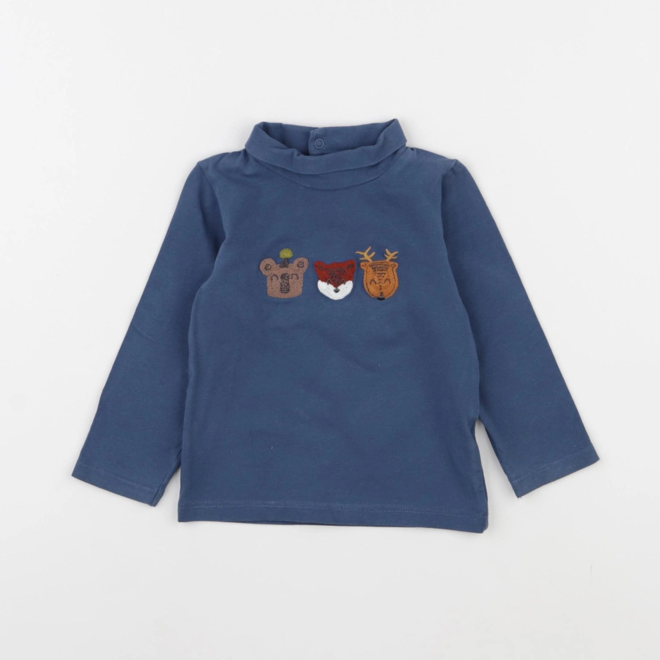 Vertbaudet - sous-pull bleu - 12 mois