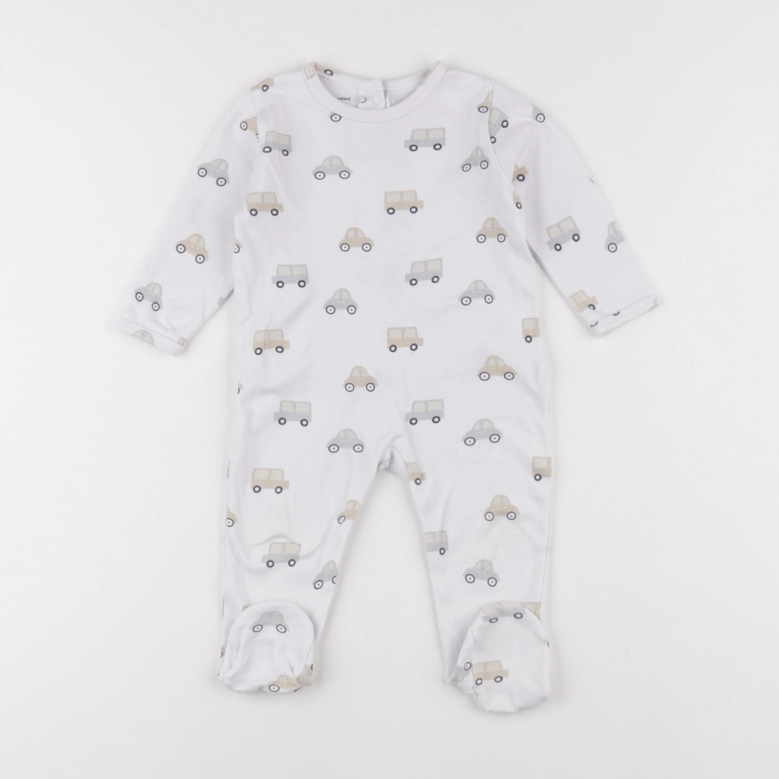 Vertbaudet - pyjama coton blanc - 9 mois