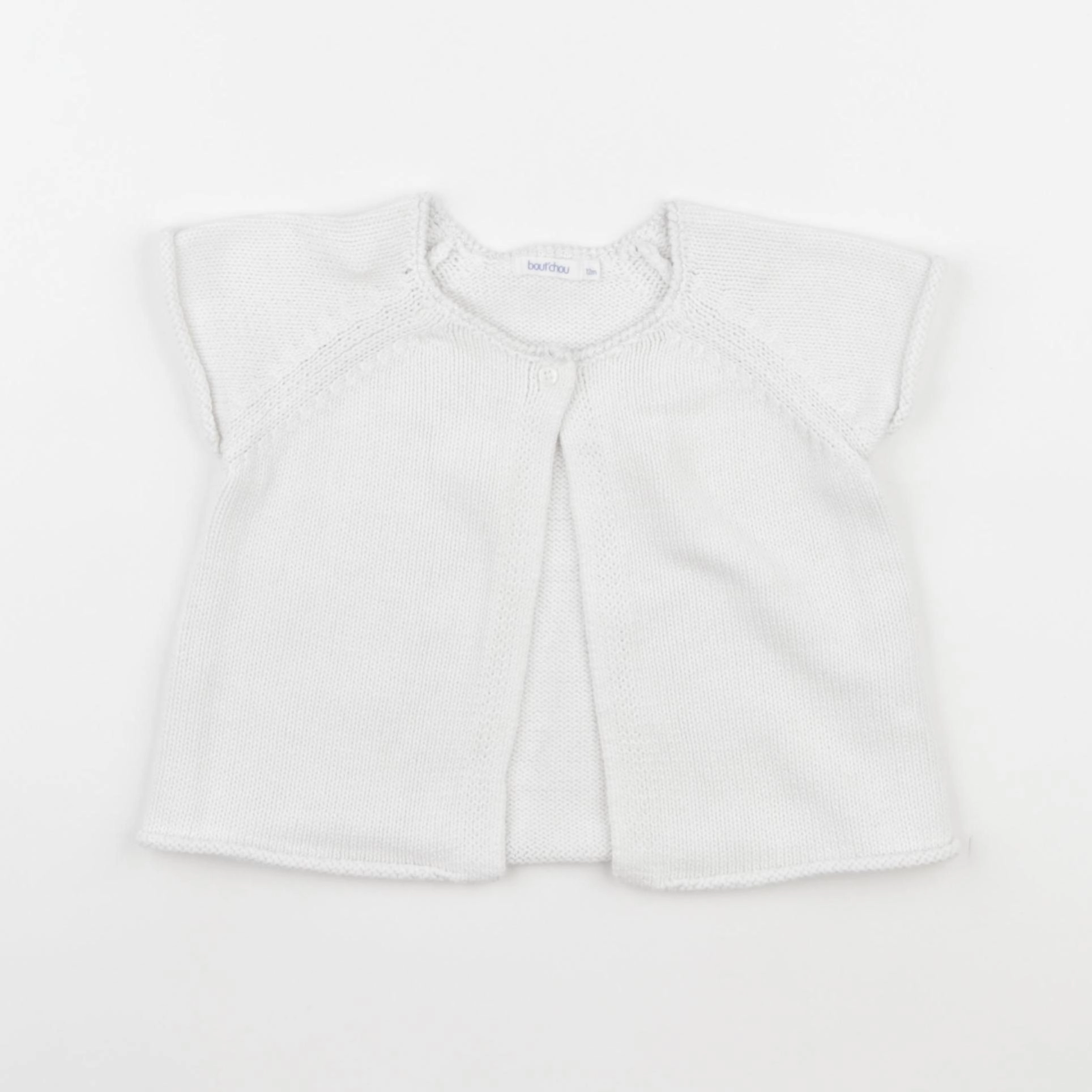Boutchou - gilet blanc - 12 mois