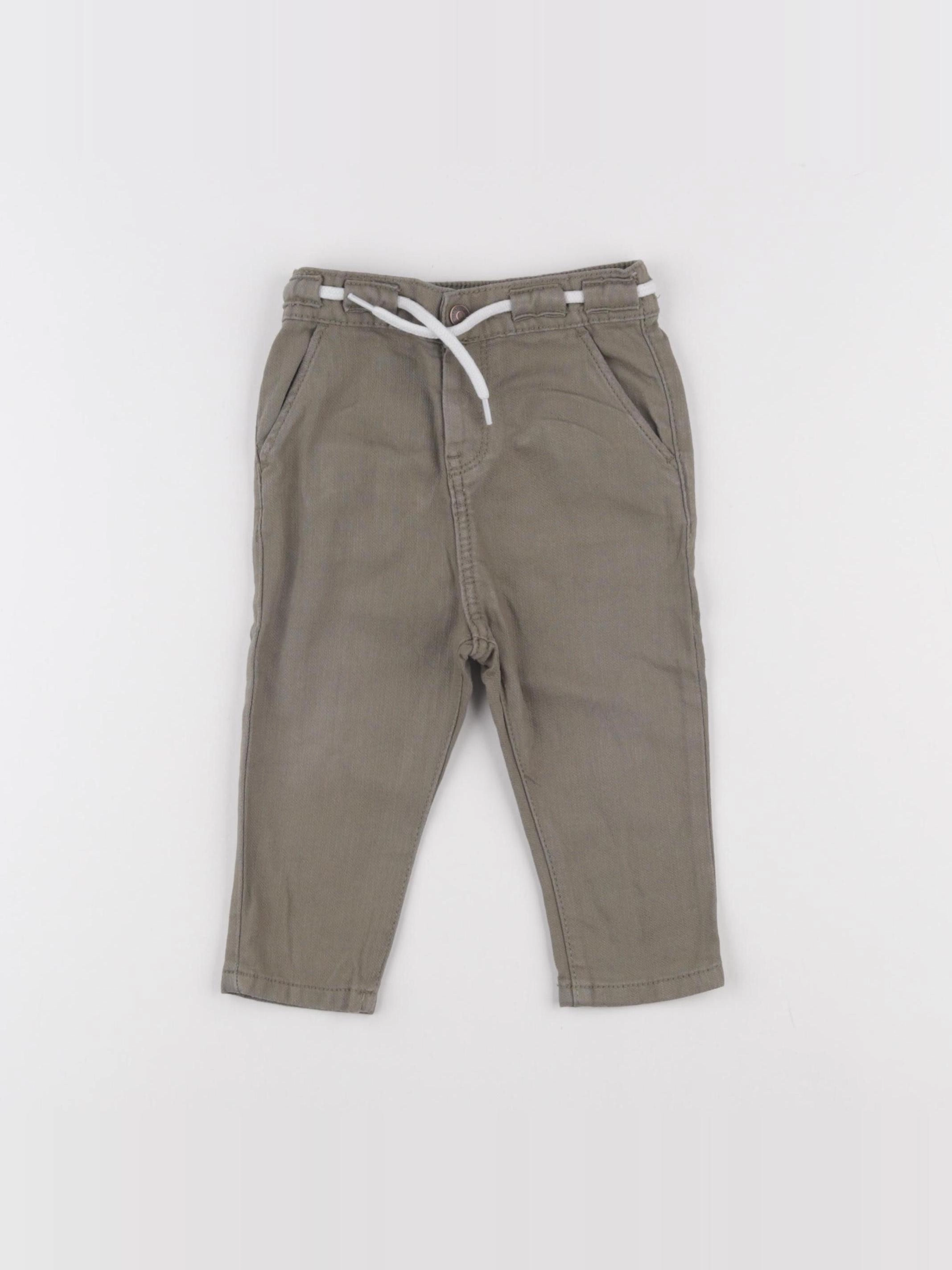 Vertbaudet - pantalon vert - 9 mois