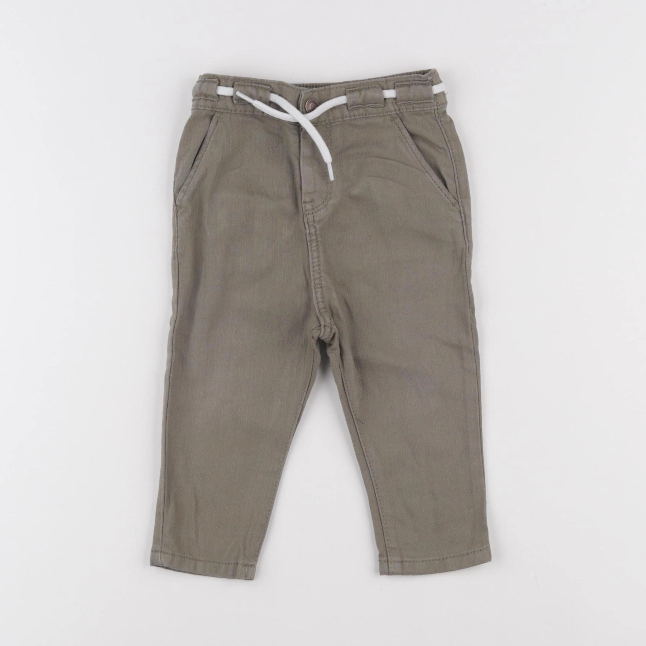 Vertbaudet - pantalon vert - 9 mois