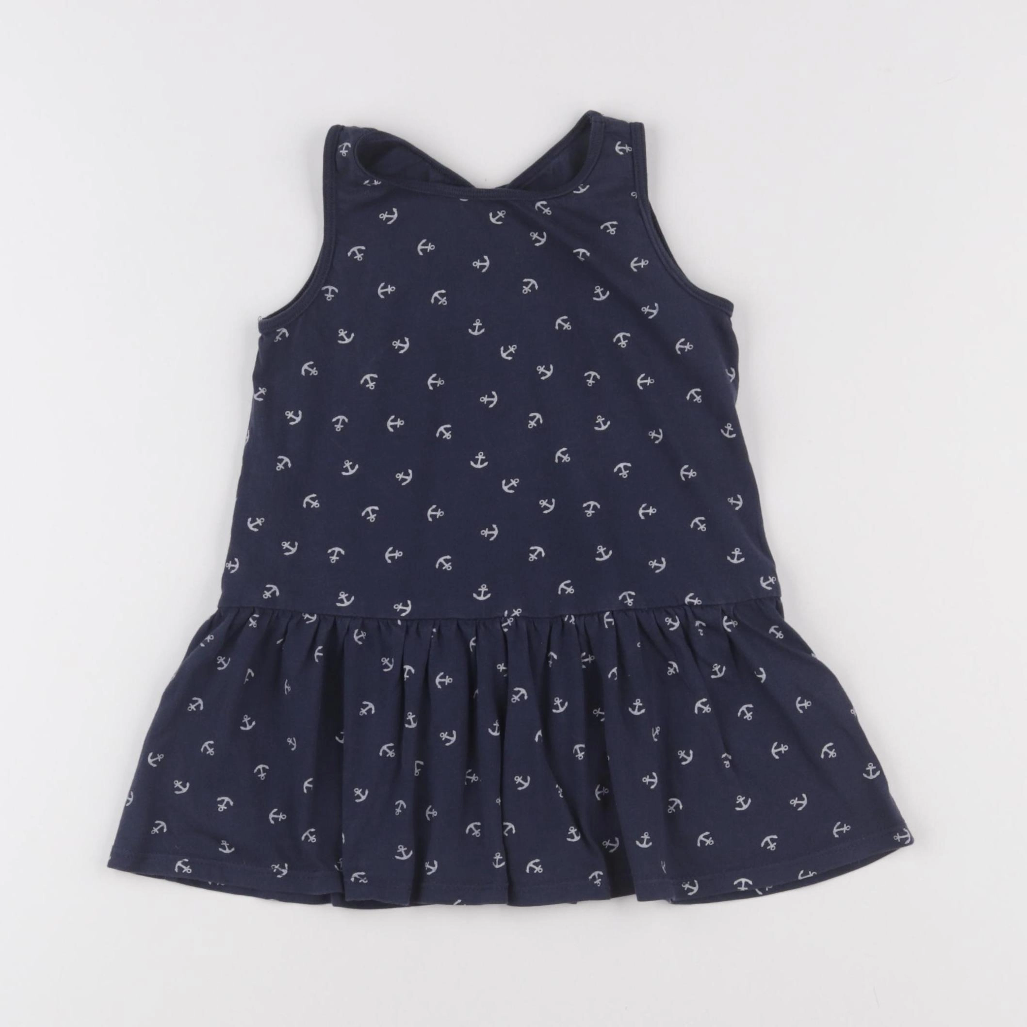 H&M - robe bleu - 12/18 mois