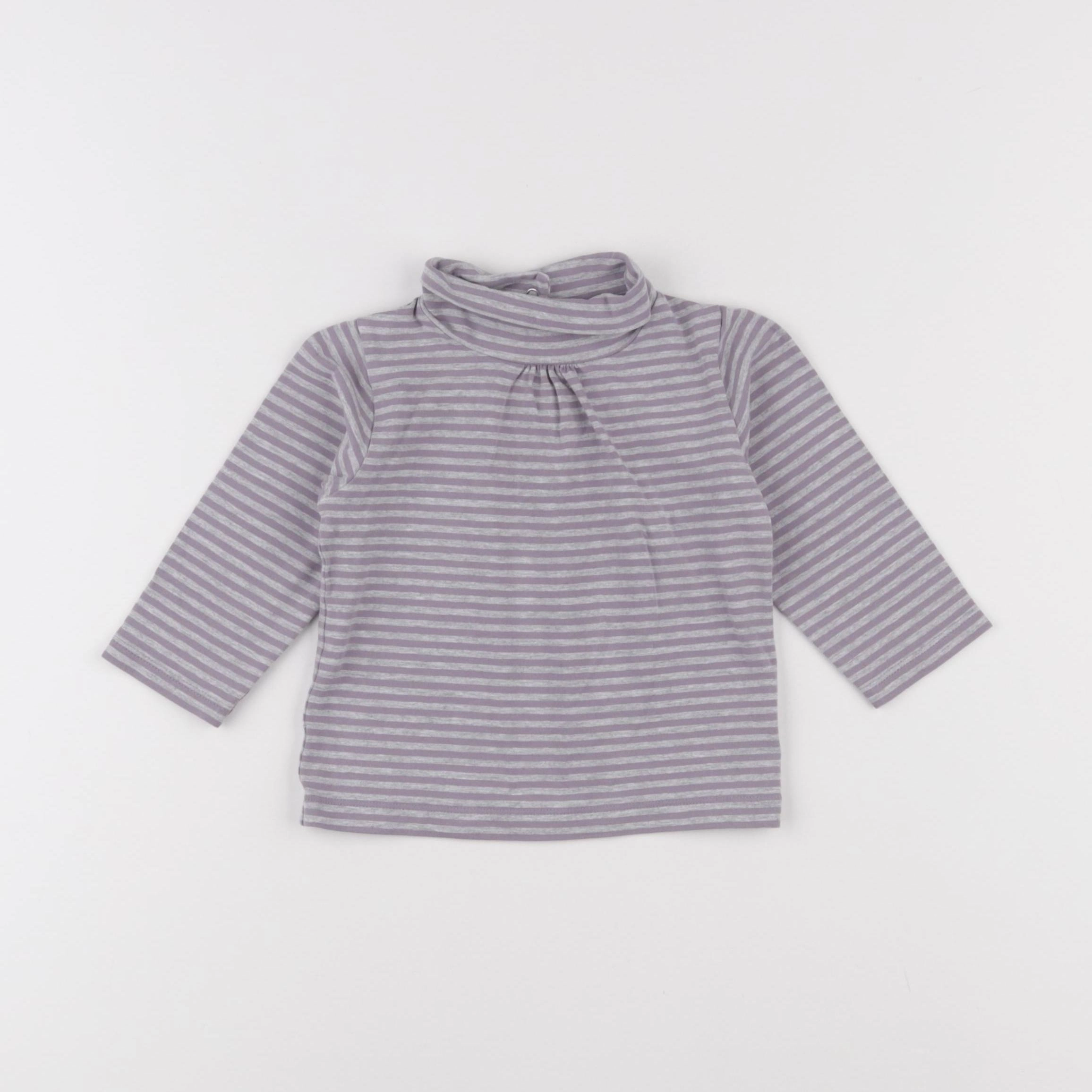 Vertbaudet - sous-pull violet - 12 mois