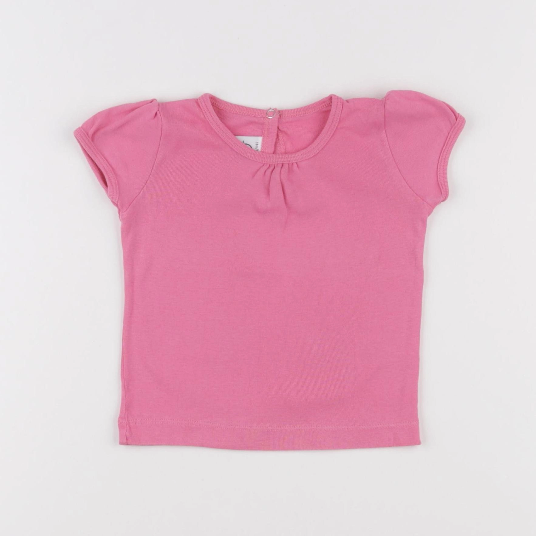Petit Bateau - tee-shirt rose - 18 mois