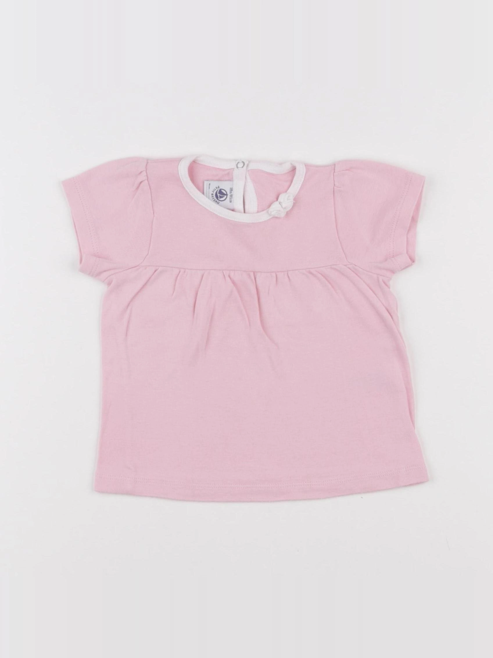 Petit Bateau - tee-shirt rose - 18 mois