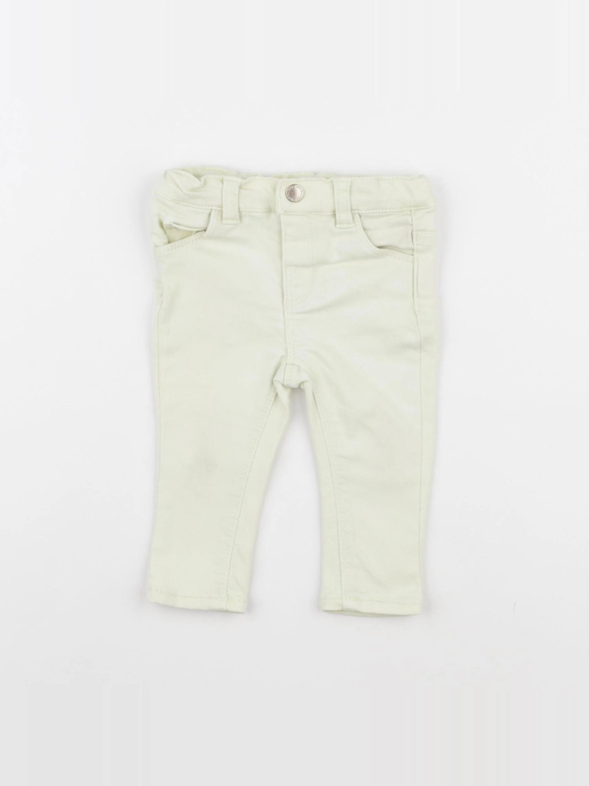 Vertbaudet - pantalon jaune - 6 mois