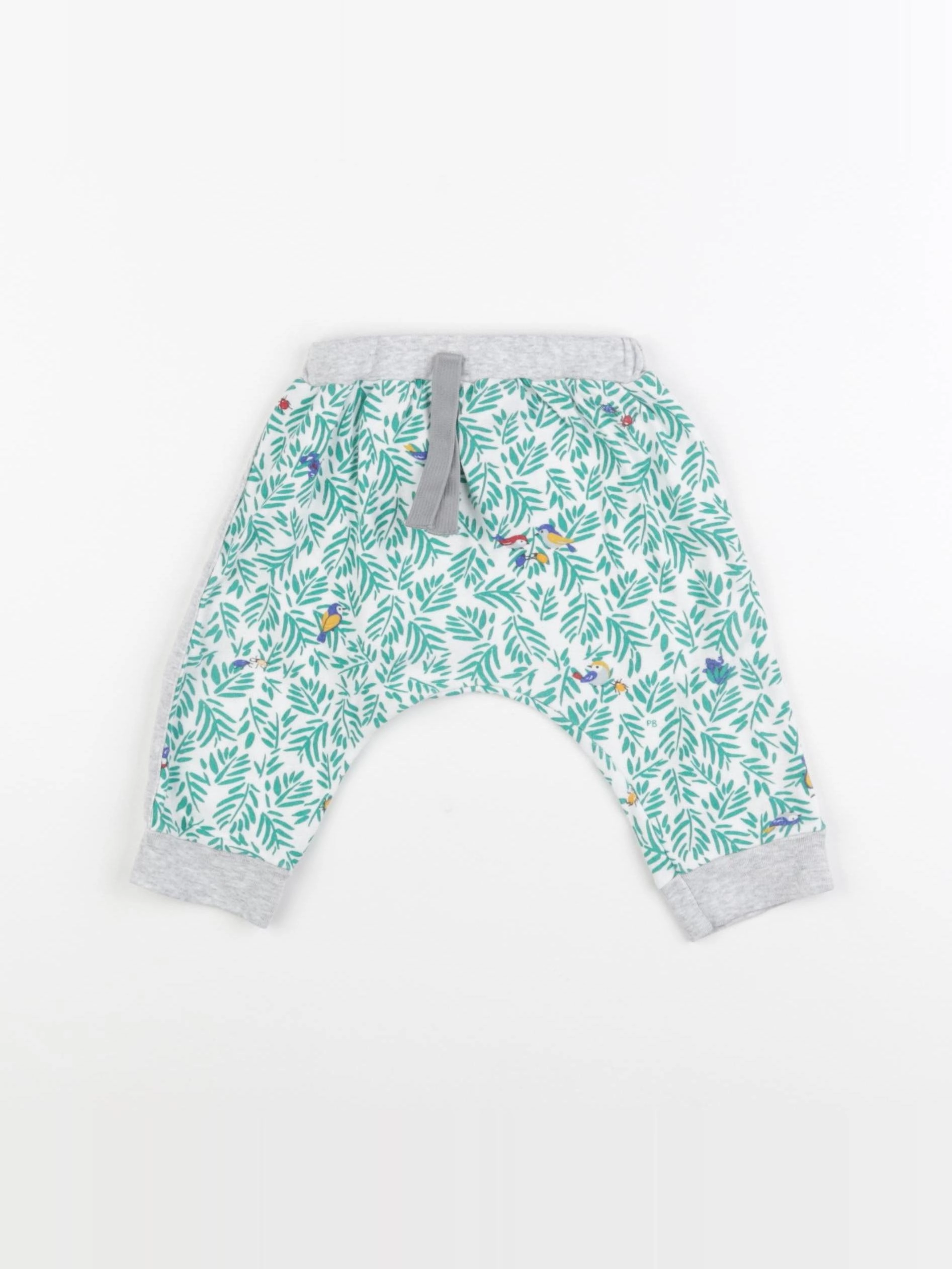Petit Bateau - sarouel vert - 6 mois