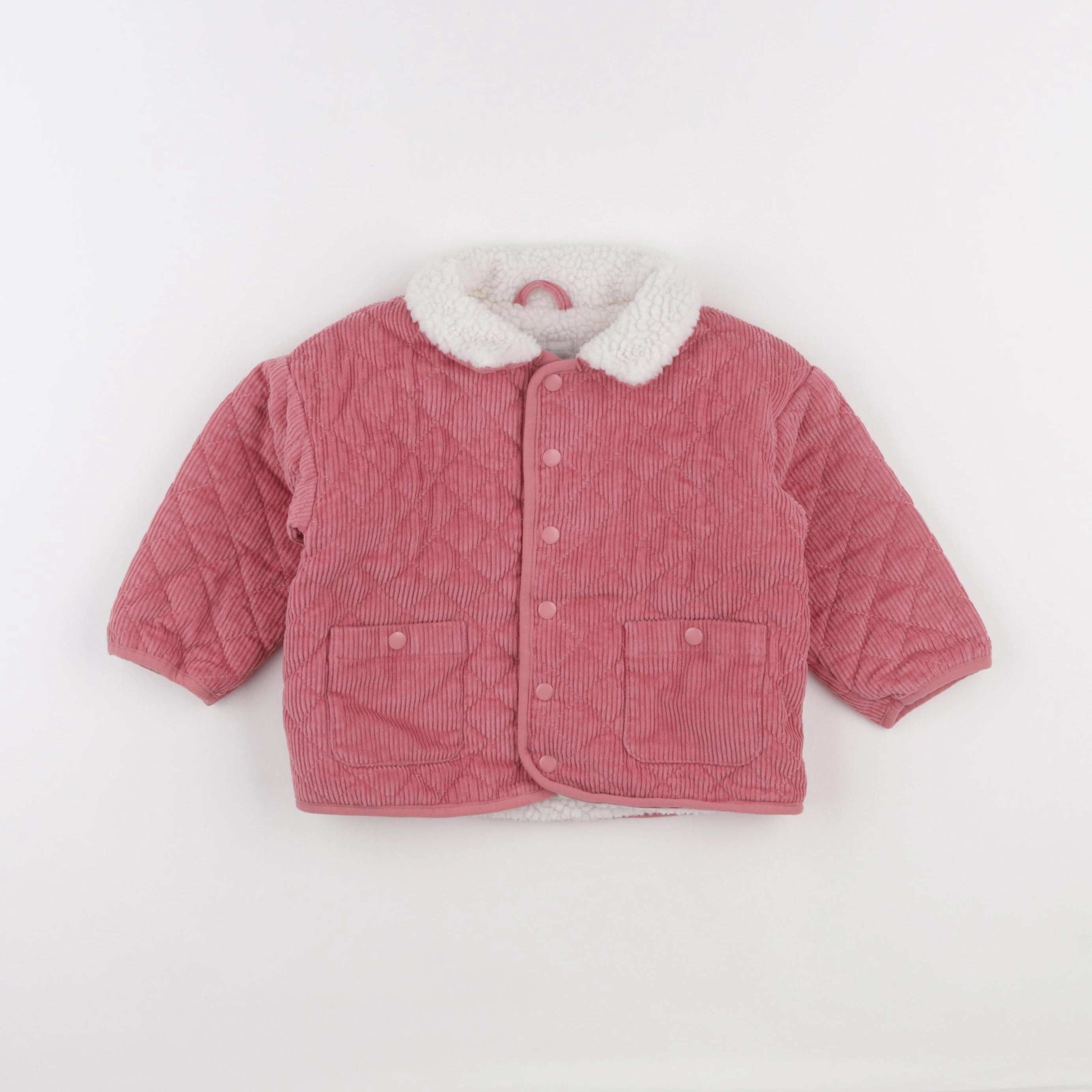 Vertbaudet - veste doublé rose - 18 mois